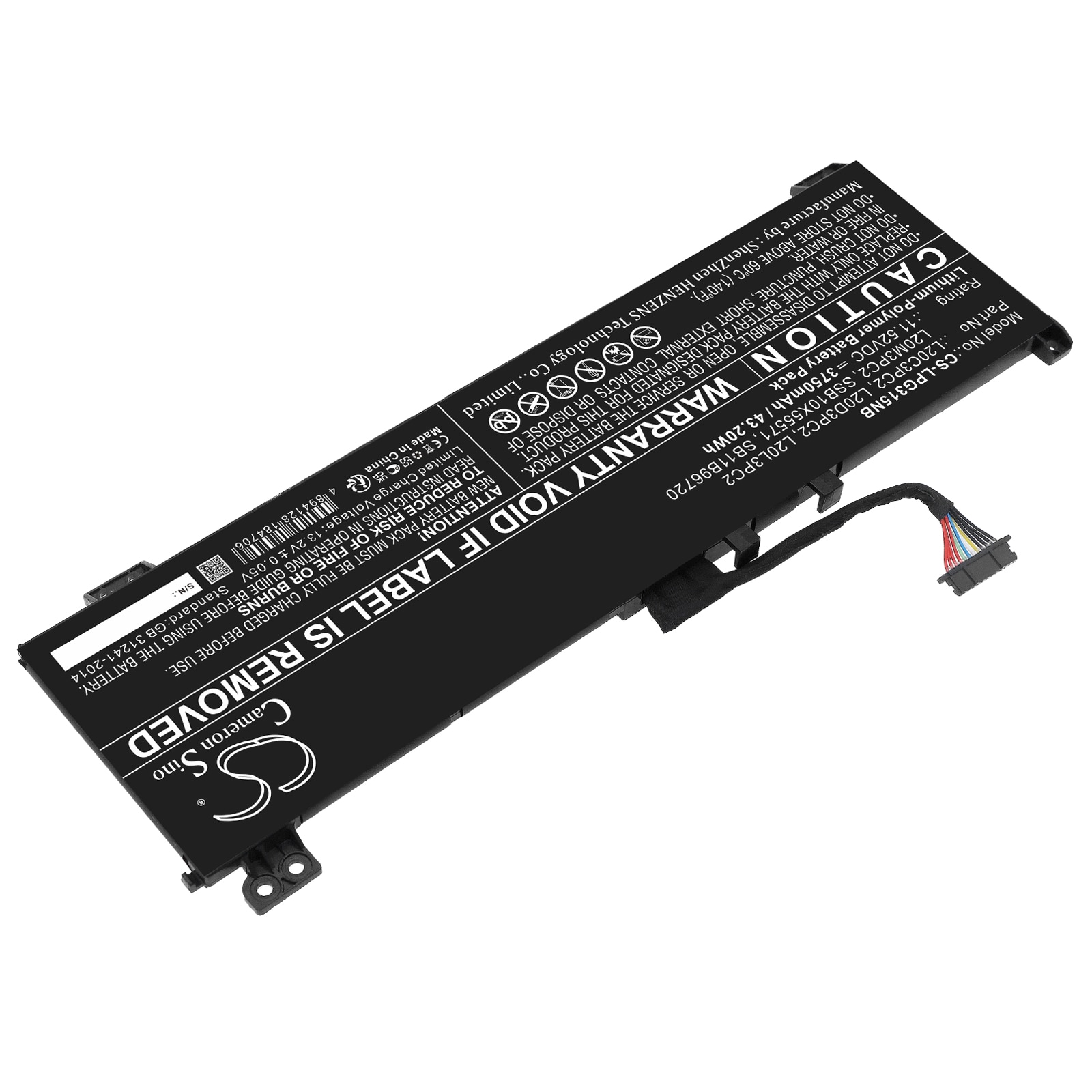 Batteri till Notebook, Bärbar dator för Lenovo IdeaPad Gaming 3 15ACH6 82K201EVMX m.fl.
