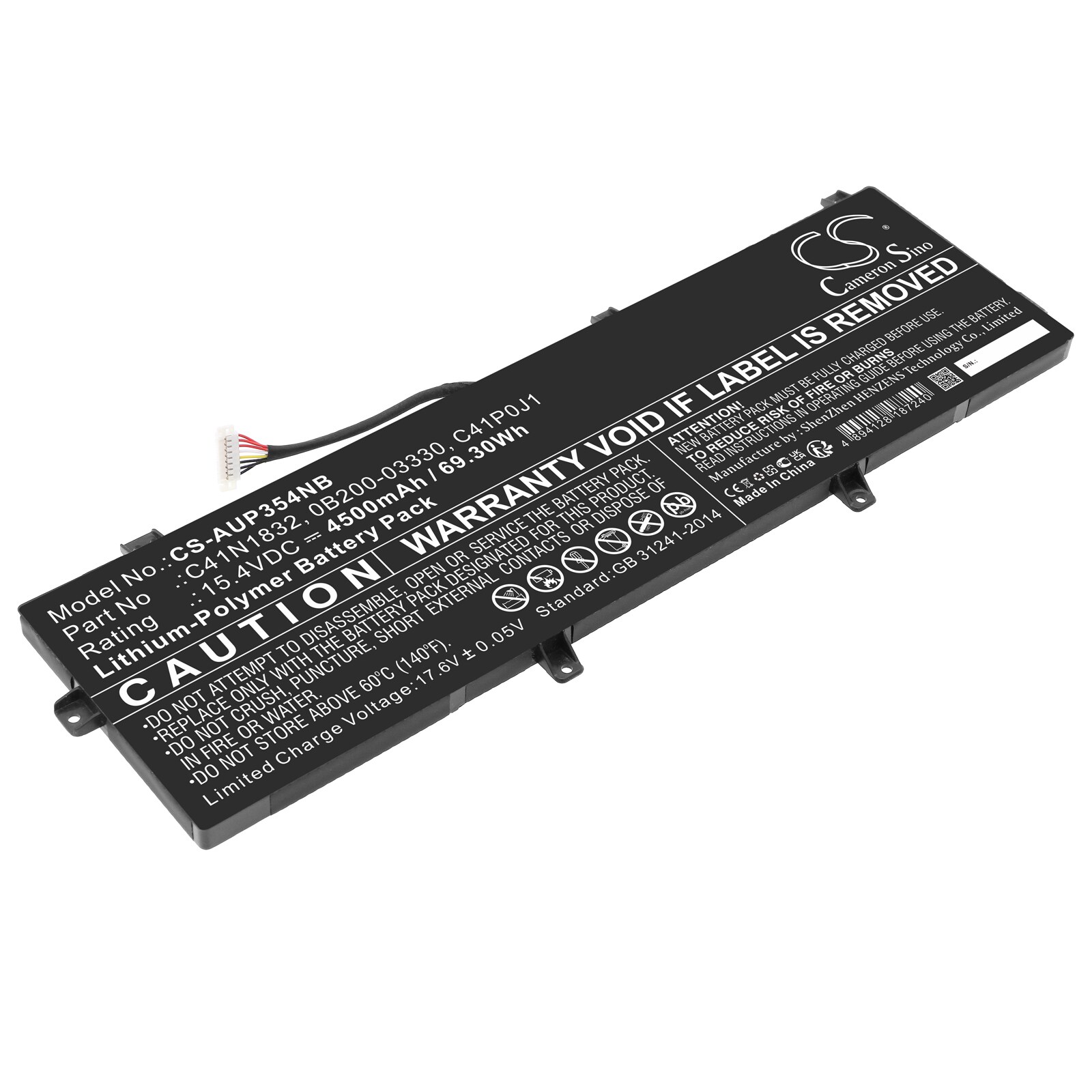Batteri till Notebook, Bärbar dator för Asus Pro P3540FA-EJ0056R, Pro P3540FA-EJ0811R m.fl.