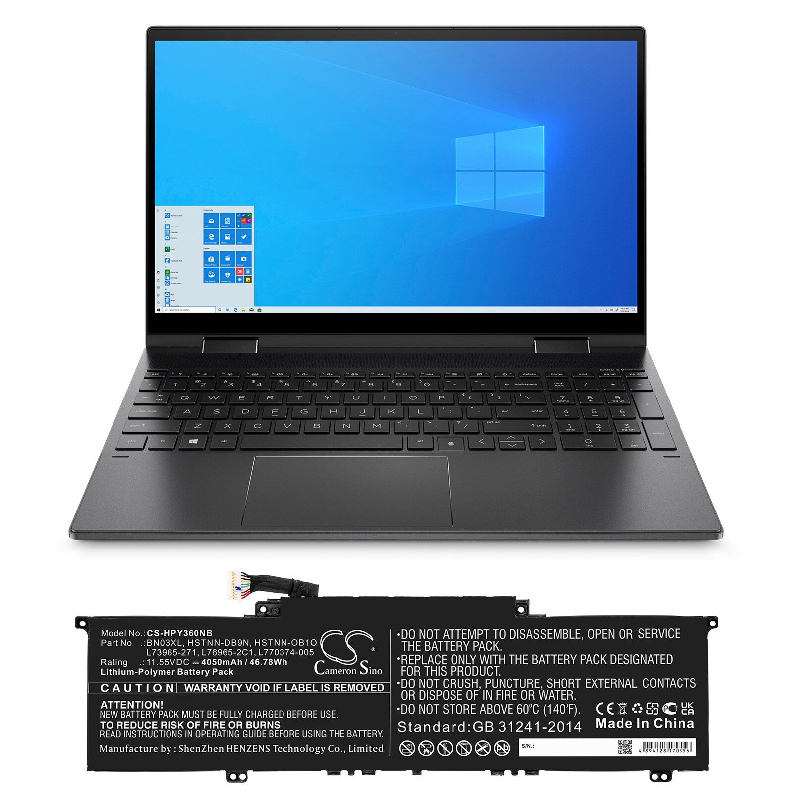 Batteri till Notebook, Bärbar dator för HP Envy X360 15T-ED000, Envy X360 13-ay0360ng m.fl.