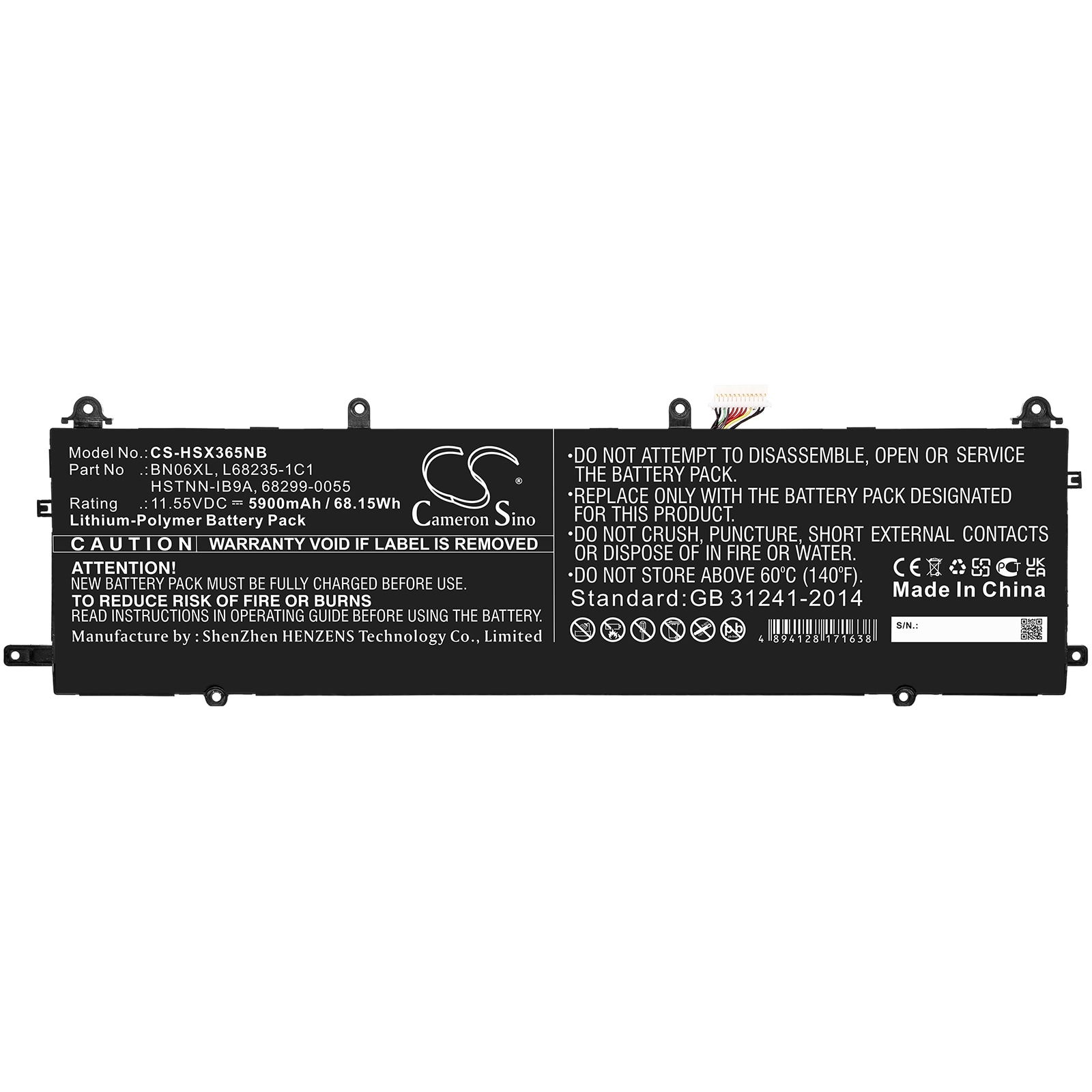 Batteri till Notebook, Bärbar dator för HP Spectre X360 15-EB0005UR m.fl.