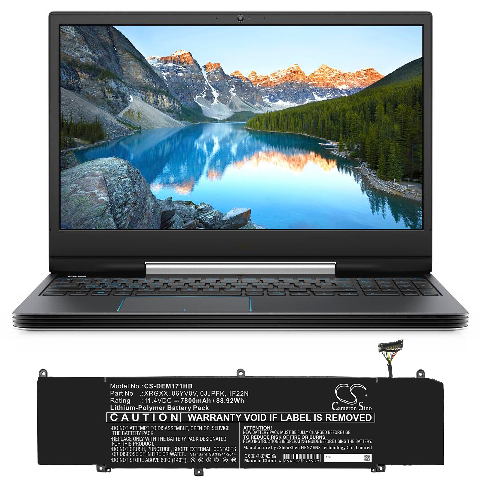 Batteri till Notebook, Bärbar dator för DELL G5 5590-D2785W, ALW15M-D1523S m.fl.