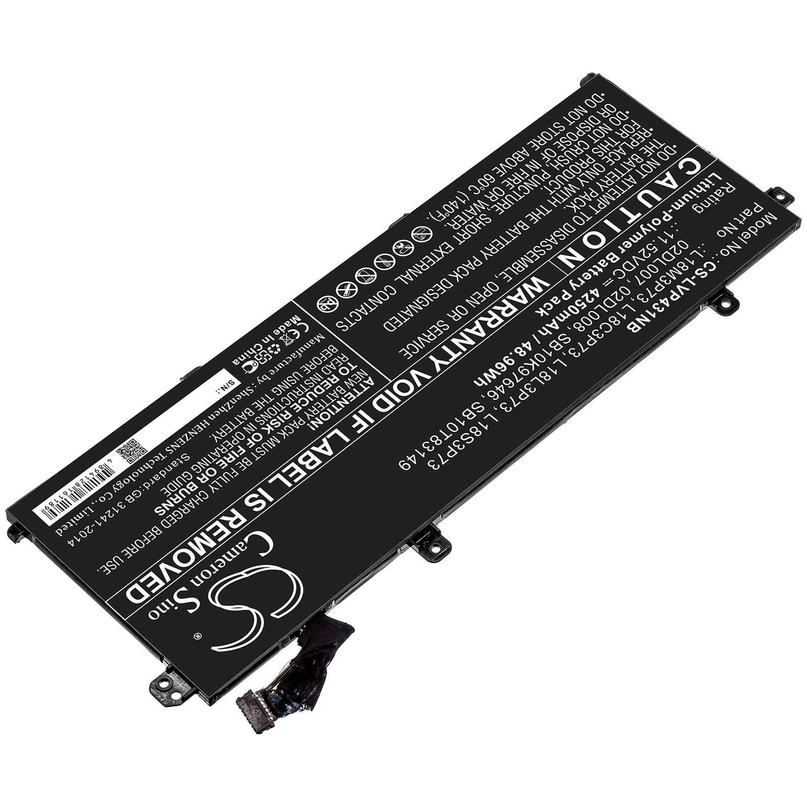 Batteri till Notebook, Bärbar dator för Lenovo ThinkPad T490 m.fl.