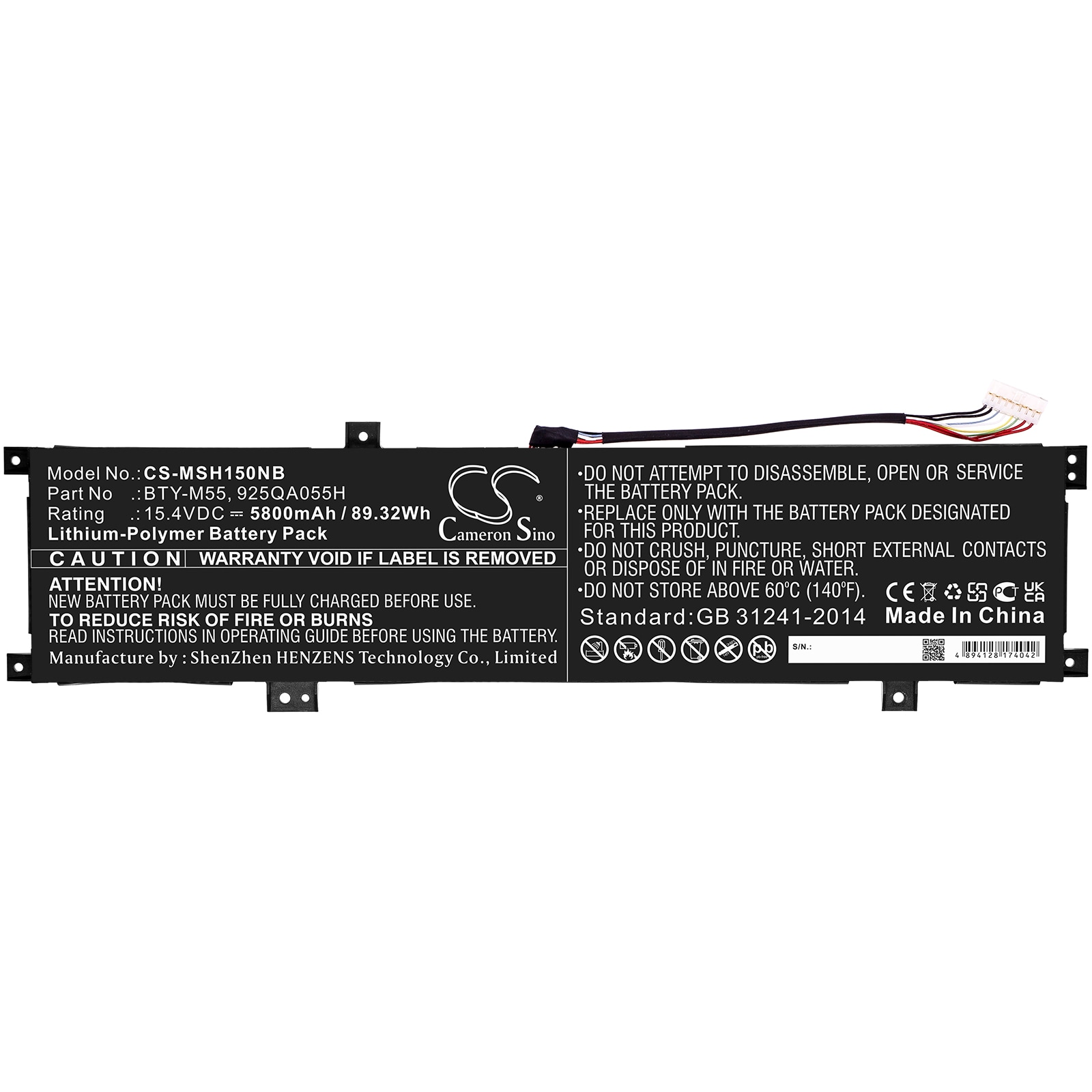 Batteri till Notebook, Bärbar dator för MSI Alpha 15 A3DDK, Alpha 15 A4DEK m.fl.