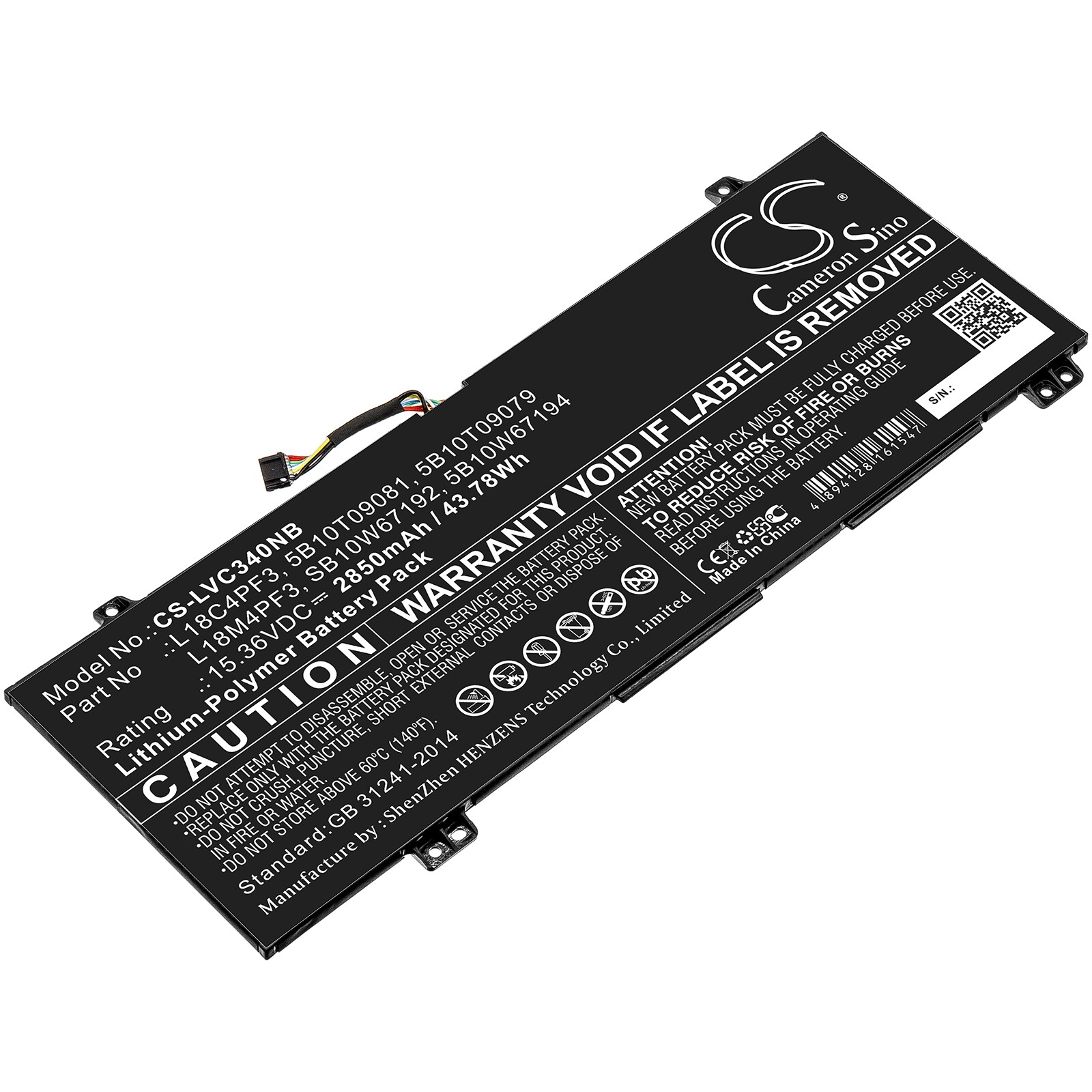 Batteri till Notebook, Bärbar dator för Lenovo IdeaPad C340-14IWL, IdeaPad C340-14API m.fl.
