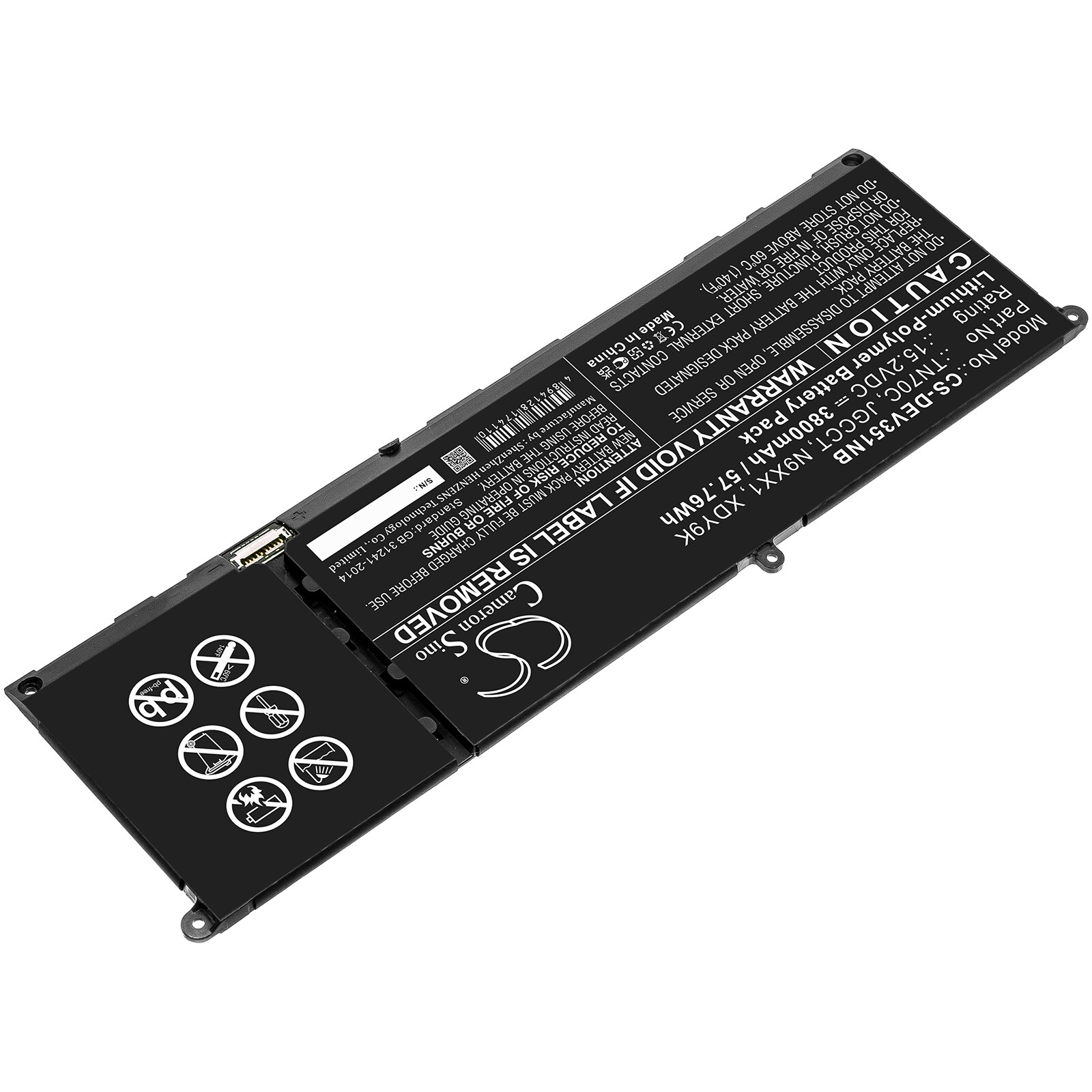 Batteri till Notebook, Bärbar dator för DELL Vostro 3510, Vostro 3515, Vostro 5410 m.fl.