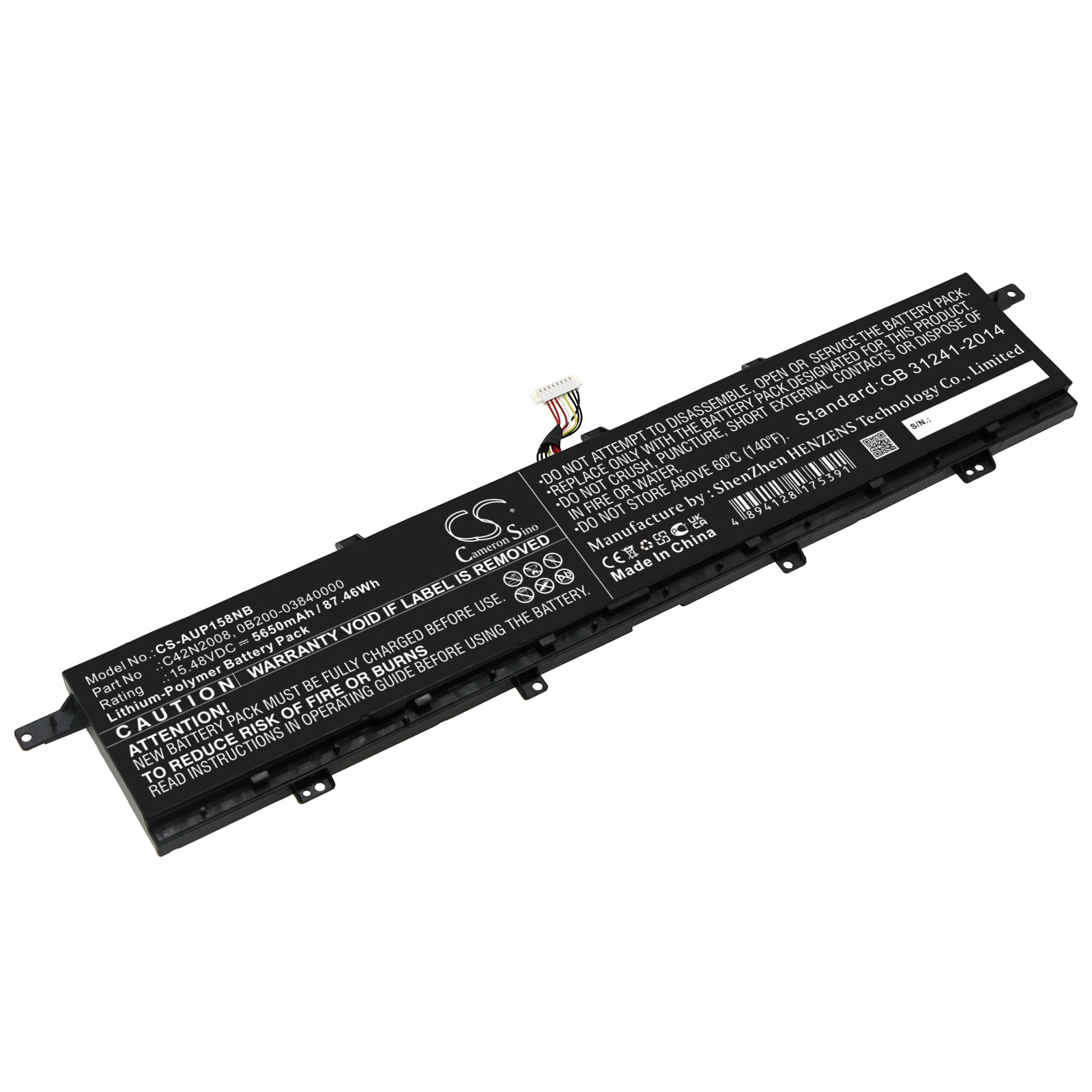 Batteri till Notebook, Bärbar dator för Asus ZenBook Pro Duo 15 OLED UX582LR-BP1979R m.fl.