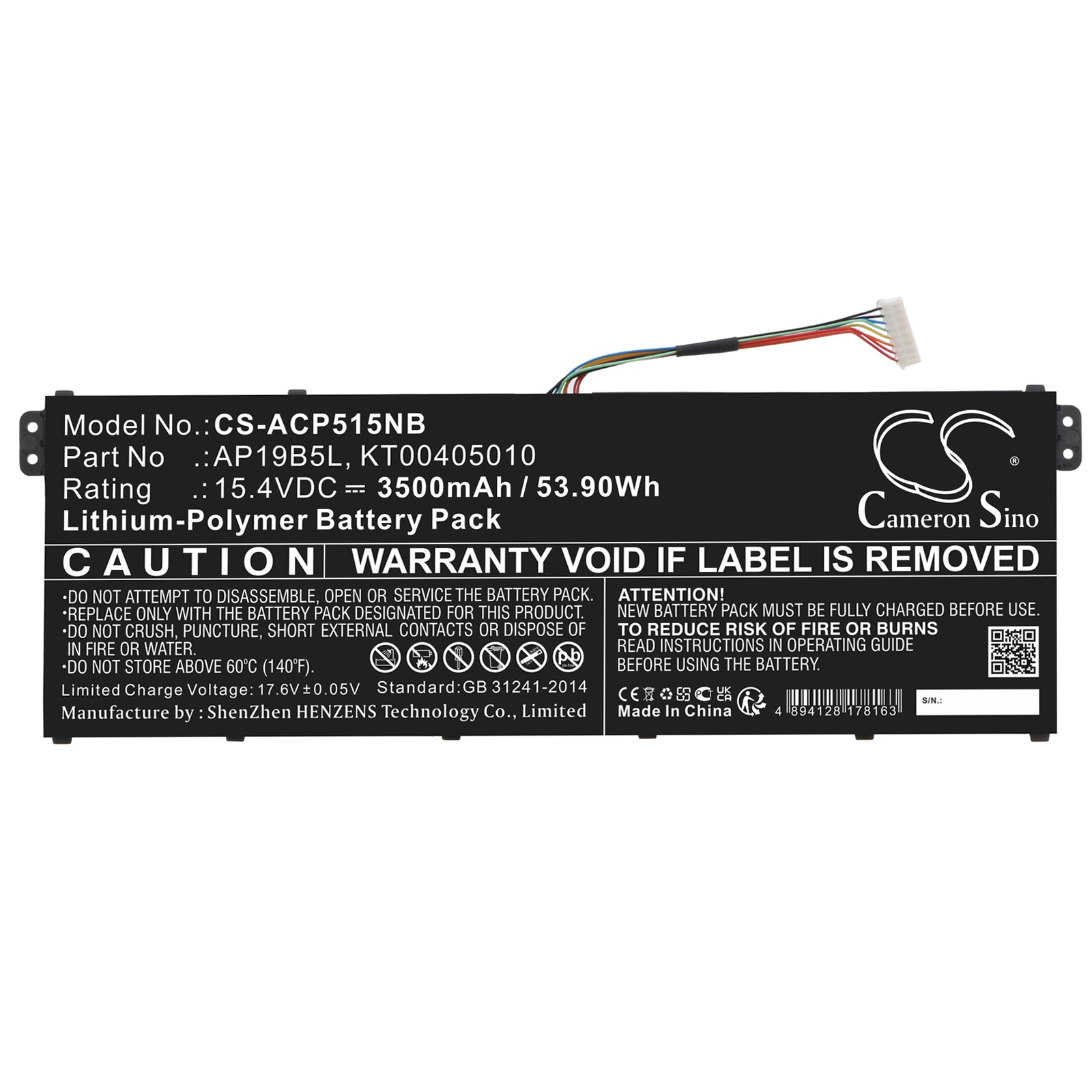 Batteri till Notebook, Bärbar dator för Acer Aspire 5 A515-43-R1JF m.fl.