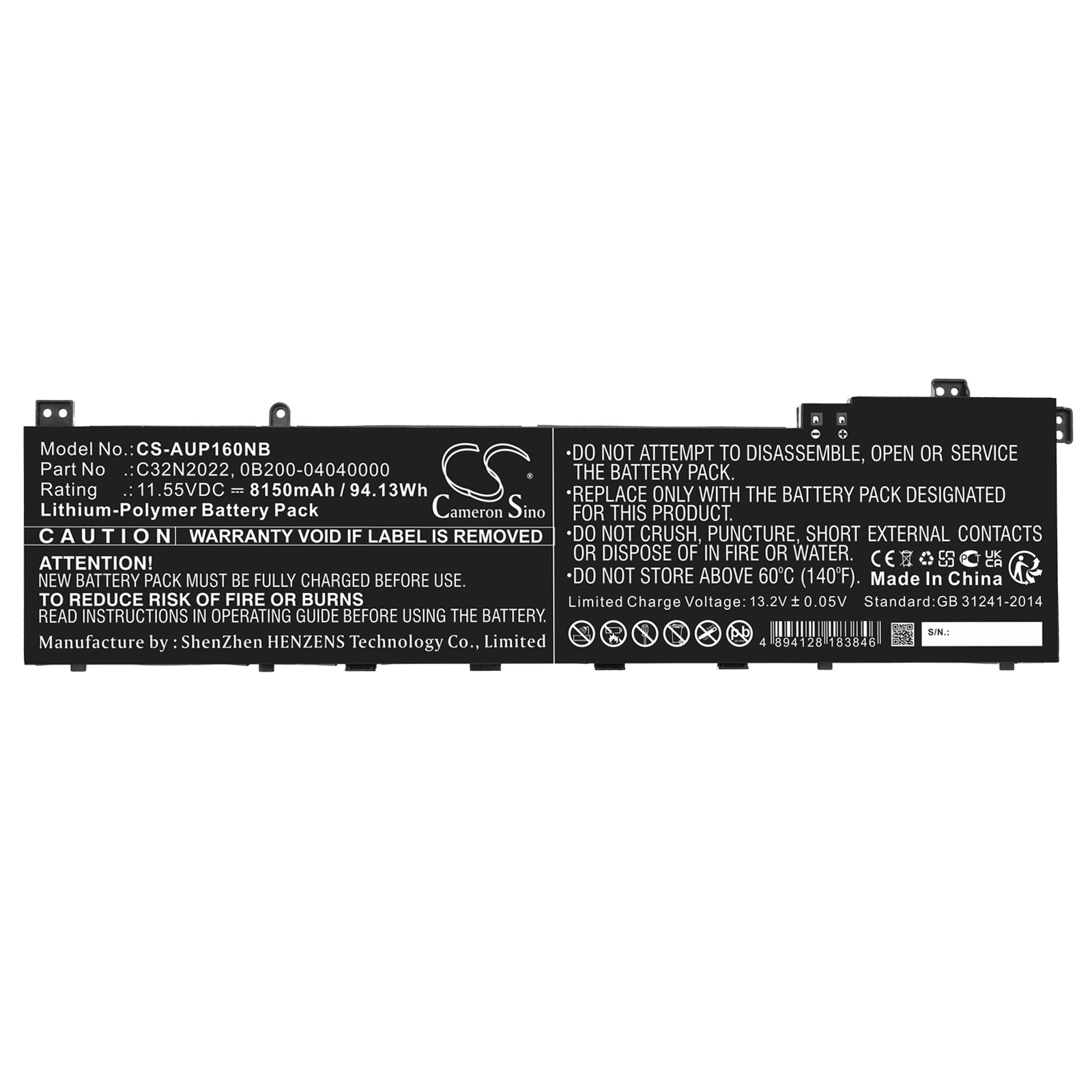 Batteri till Notebook, Bärbar dator för Asus VivoBook Pro 16X OLED M7600QE-L2040T m.fl.