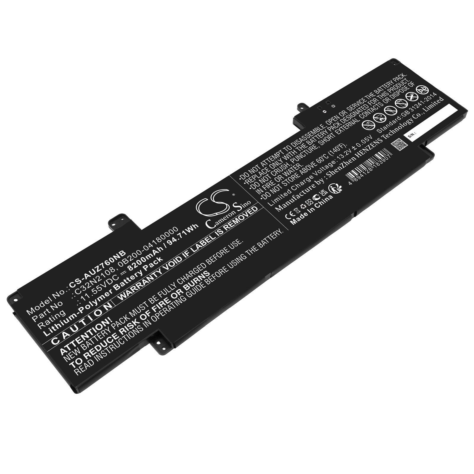 Batteri till Notebook, Bärbar dator för Asus Zenbook Pro 16X OLED, UZ7602ZM