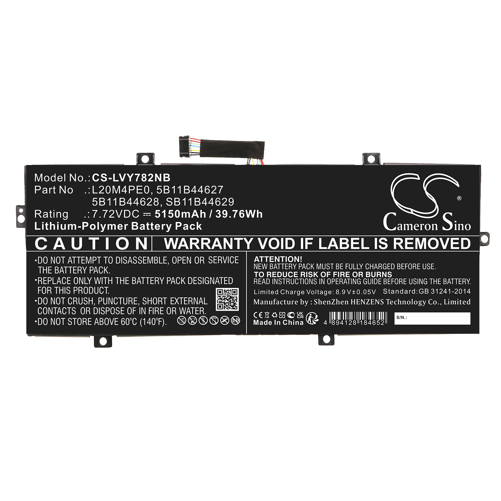 Batteri till Notebook, Bärbar dator för Lenovo Yoga Duet 7 13ITL6 82MA0025AX m.fl.