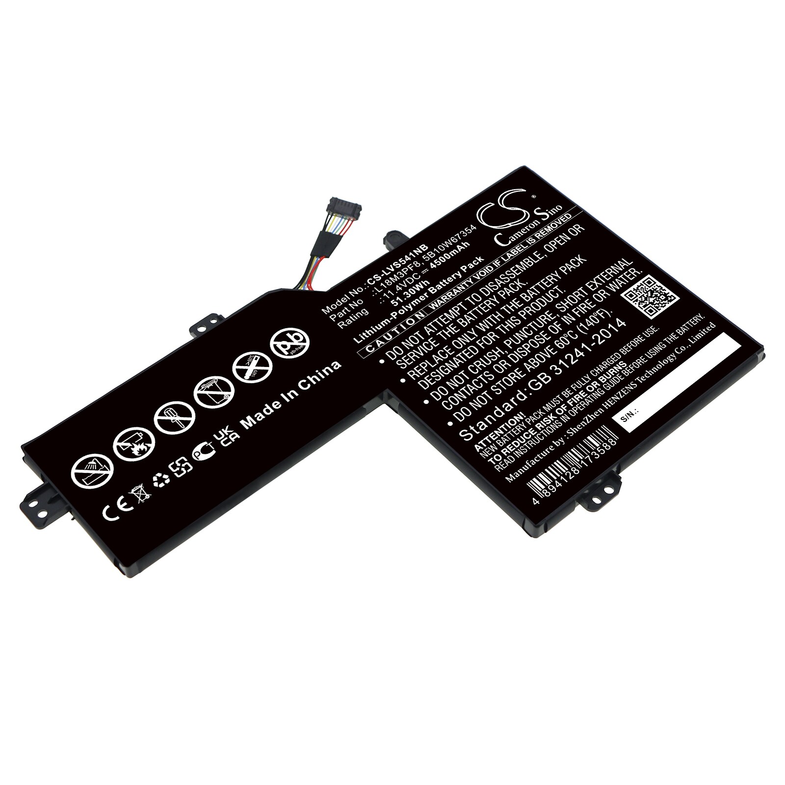 Batteri till Notebook, Bärbar dator för Lenovo Ideapad S540-15iml 81ng001kau m.fl.