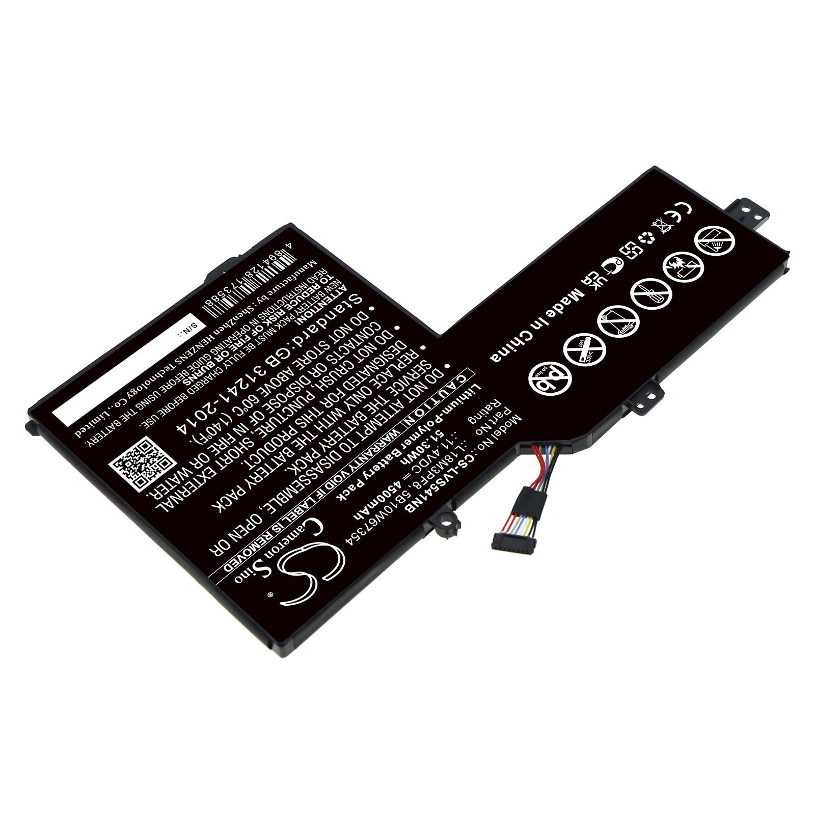 Batteri till Notebook, Bärbar dator för Lenovo Ideapad S540-15iml 81ng001kau m.fl.