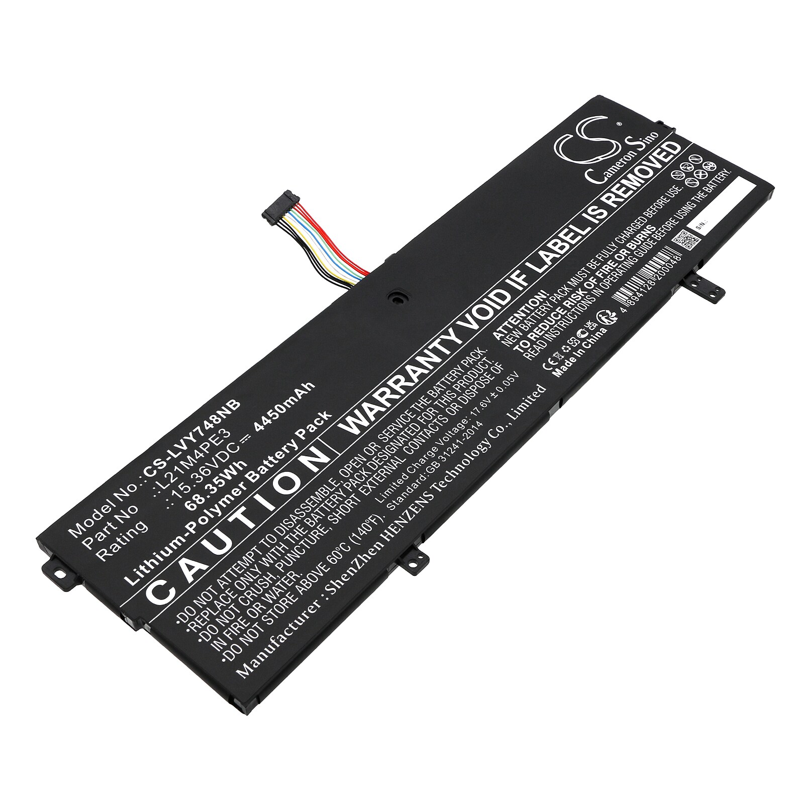 Batteri till Notebook, Bärbar dator för Lenovo Yoga 7 14ARB7 82QF002RIN m.fl.