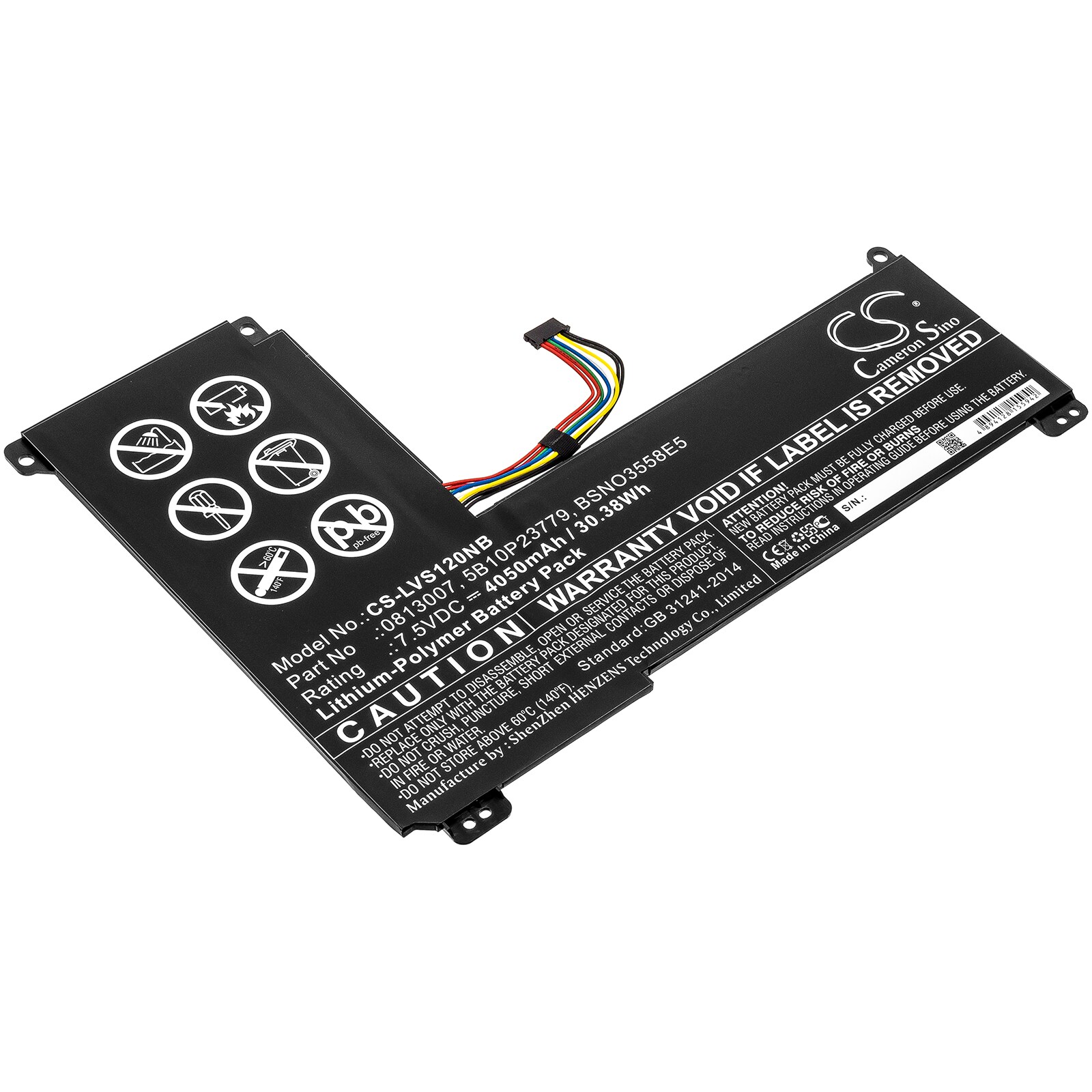 Batteri till Notebook, Bärbar dator för Lenovo IdeaPad 120S-14IAP (81A500GBGE) m.fl.