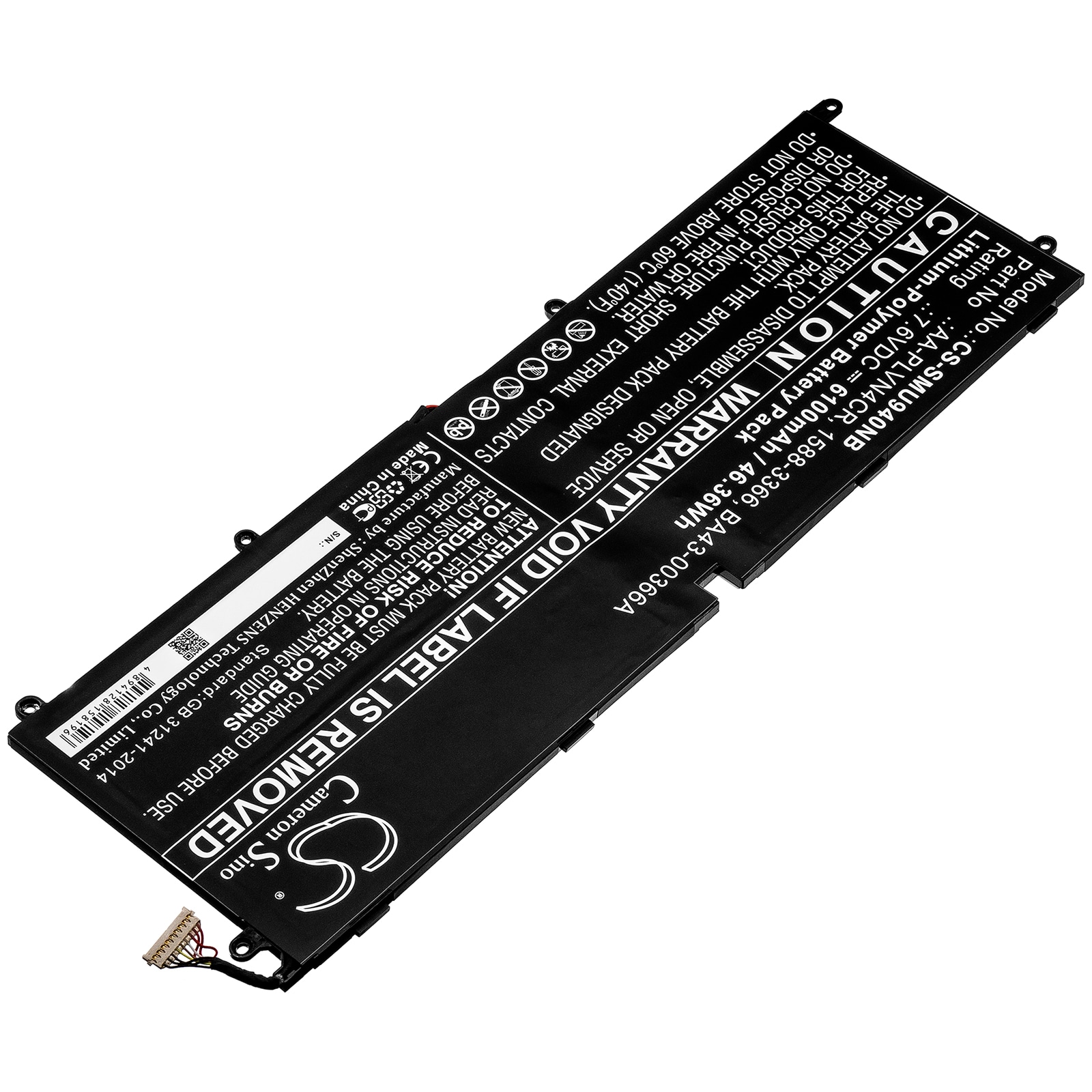 Batteri till Notebook, Bärbar dator för Samsung Ultrabook 940X3G