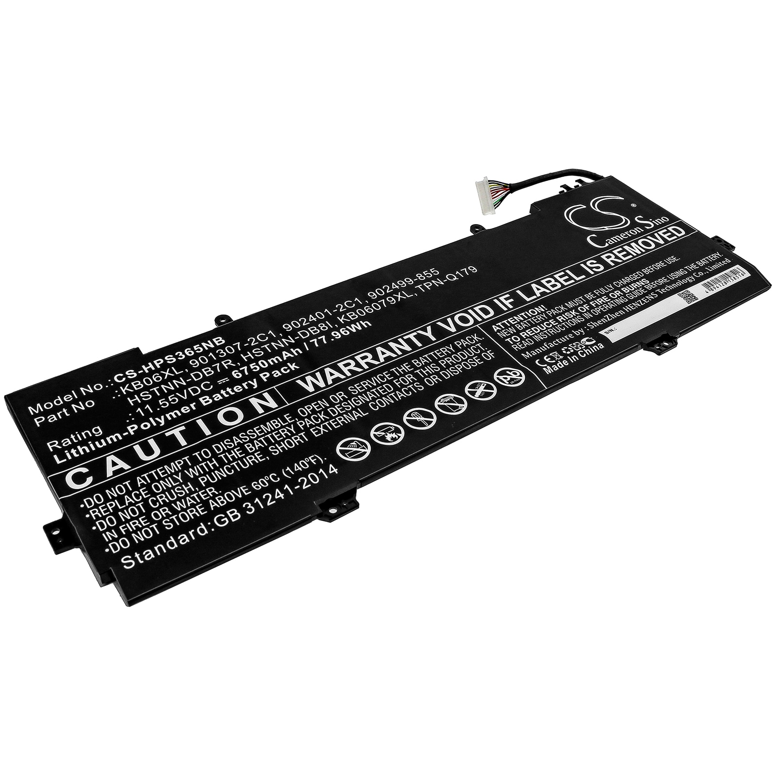 Batteri till Notebook, Bärbar dator för HP Spectre X360 15-BL001NV m.fl.