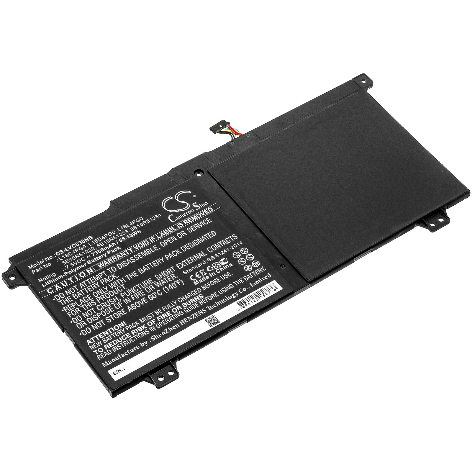 Batteri till Notebook, Bärbar dator för Lenovo Yoga Chromebook C630