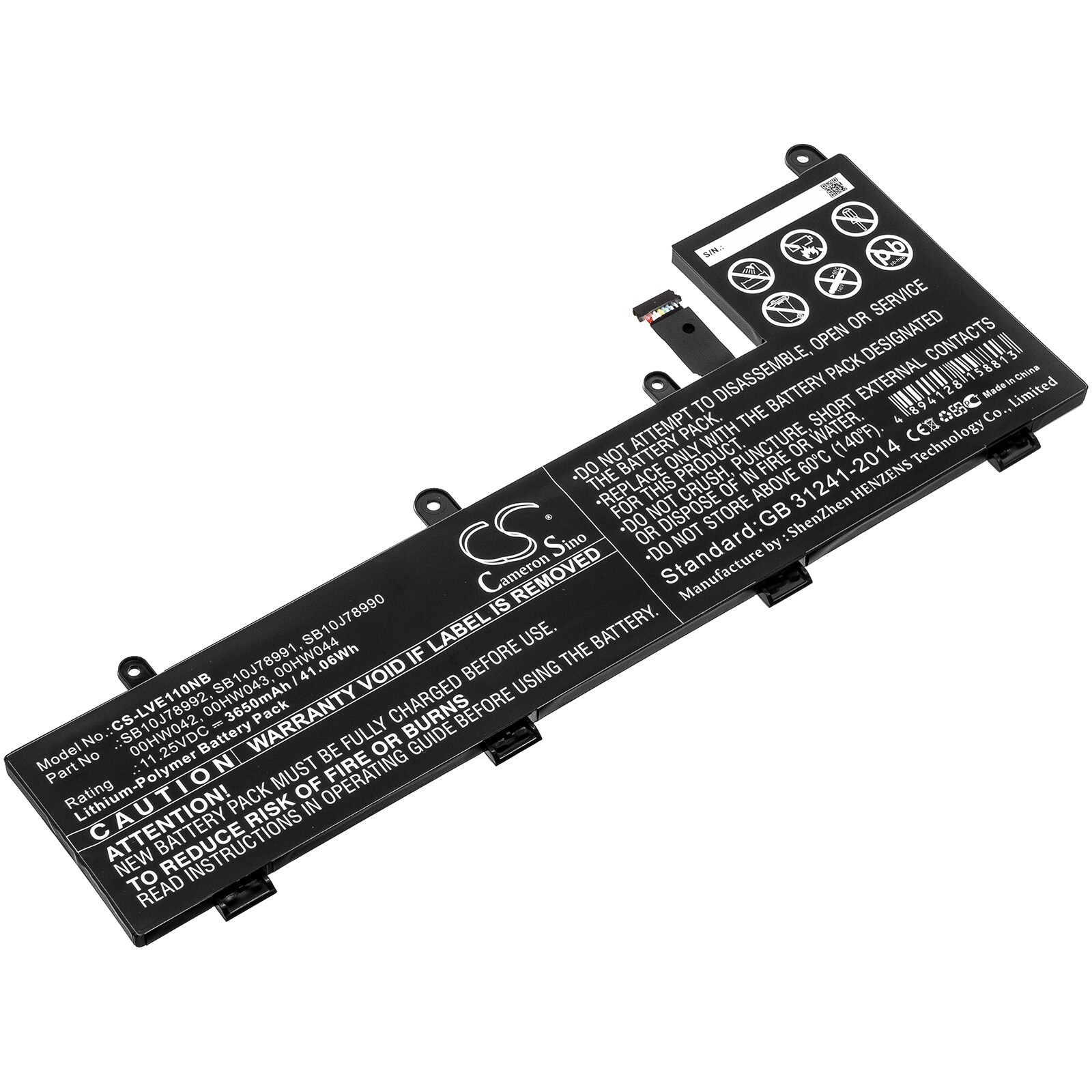 Batteri till Notebook, Bärbar dator för Lenovo ThinkPad Yoga 11e 20GA000MUS m.fl.
