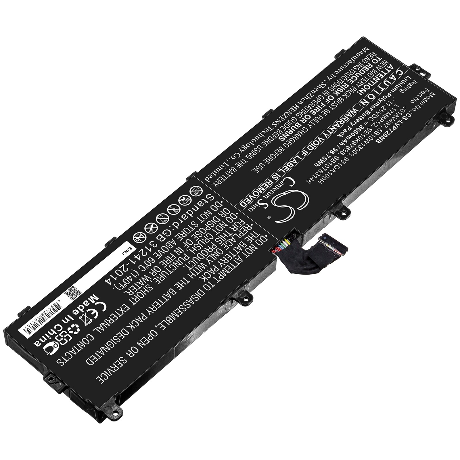 Batteri till Notebook, Bärbar dator för Lenovo ThinkPad P72, ThinkPad P72 (20MB/20MC) m.fl.