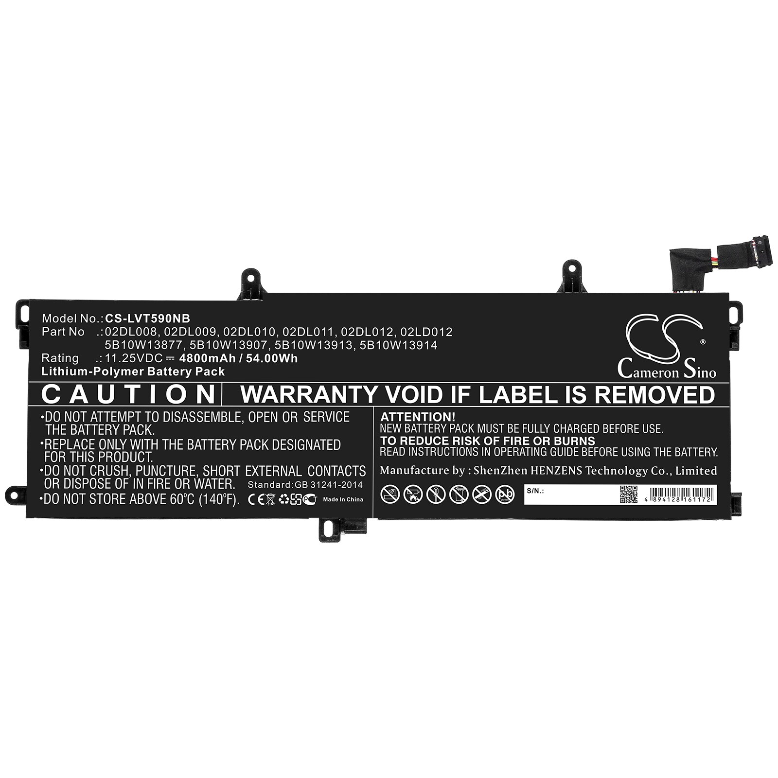 Batteri till Notebook, Bärbar dator för Lenovo ThinkPad T590, ThinkPad T15 m.fl.