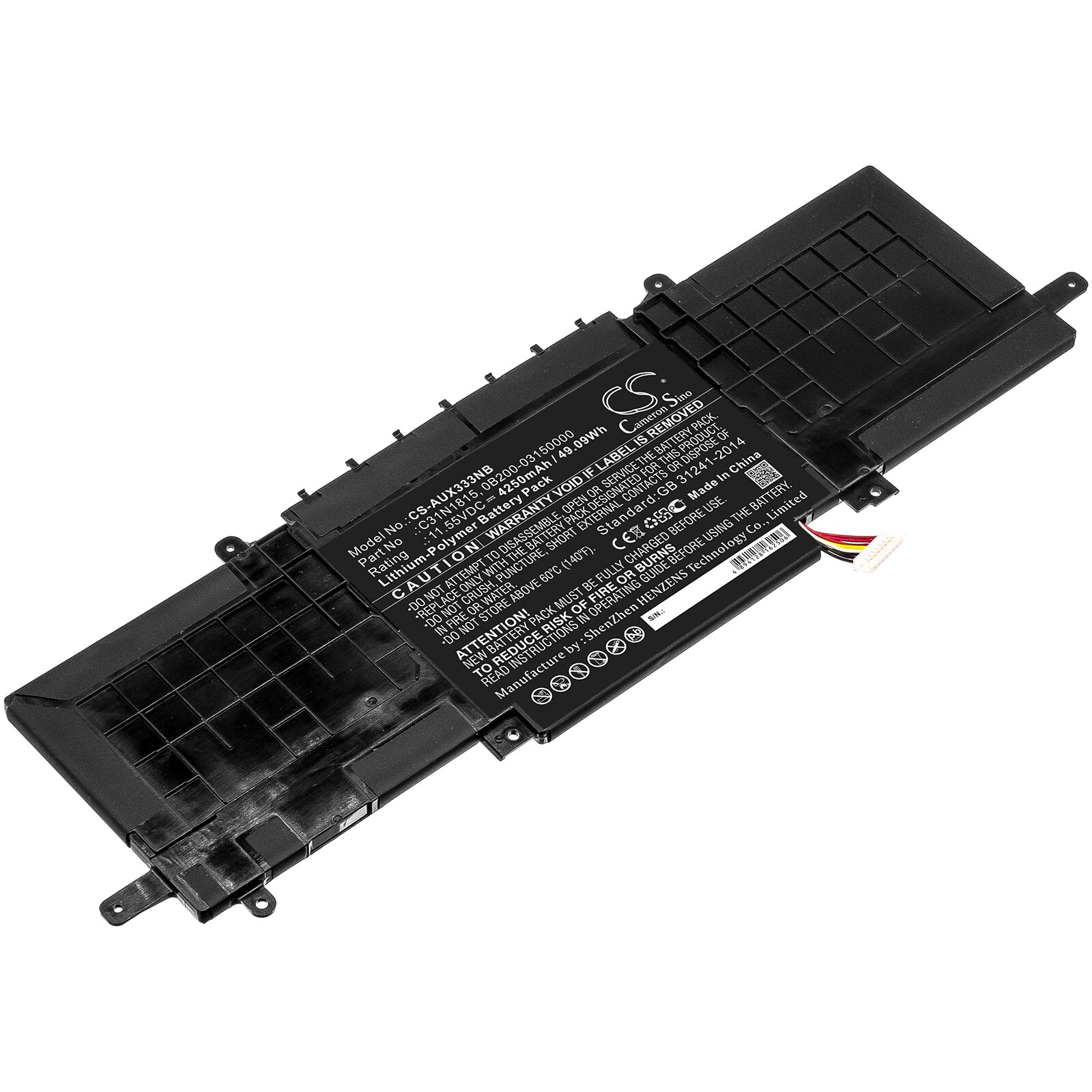 Batteri till Notebook, Bärbar dator för Asus UX333FN-A4115t, UX333FA-A3064T m.fl.