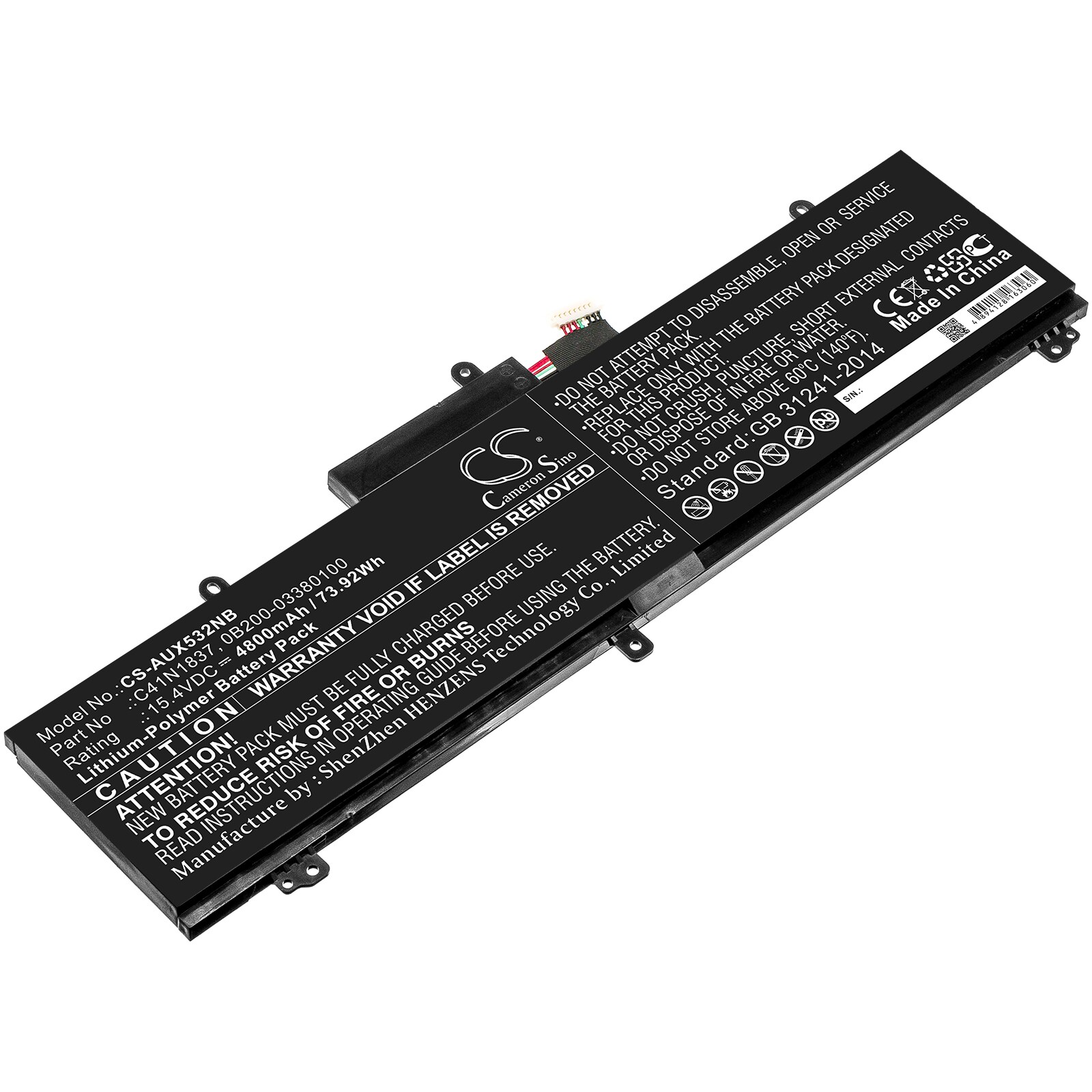 Batteri till Notebook, Bärbar dator för Asus GX532GV, ROG Zephyrus G15 GA502IU-AL011T m.fl.