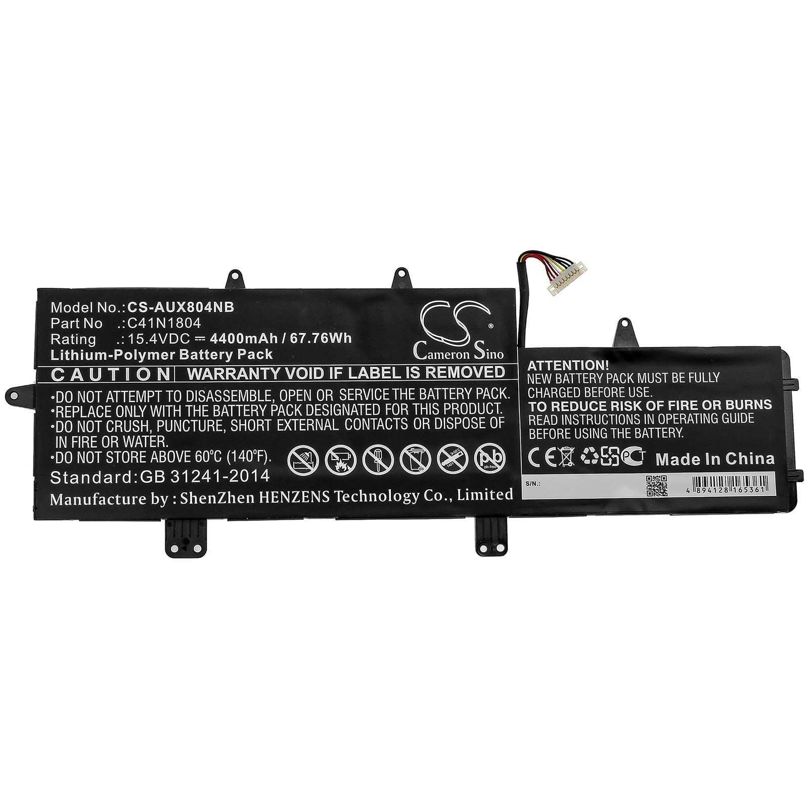 Batteri till Notebook, Bärbar dator för Asus ZenBook Pro 14 UX450 m.fl.