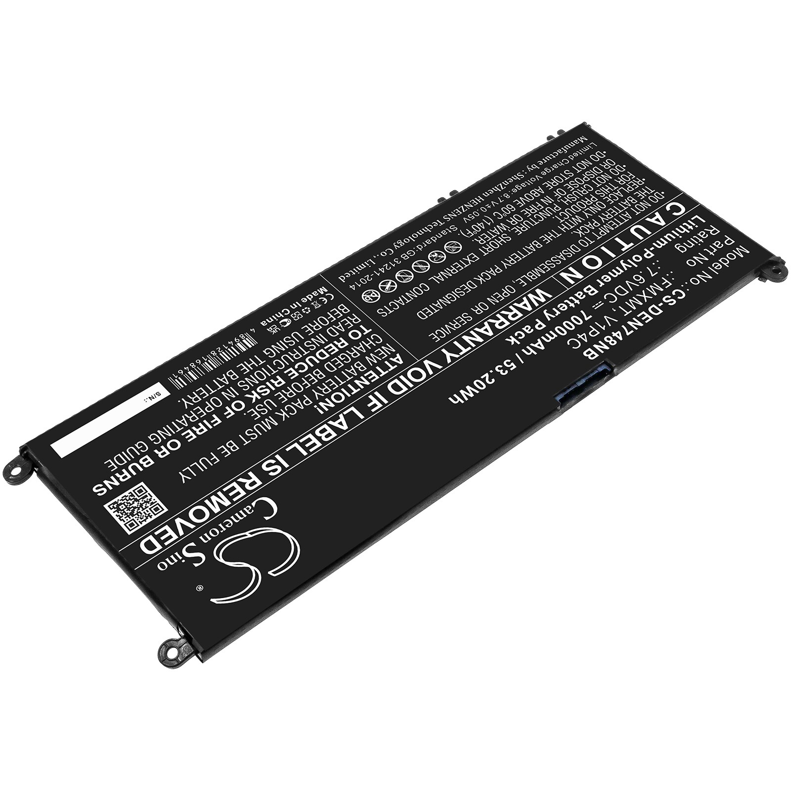 Batteri till Notebook, Bärbar dator för DELL Chromebook 13 3380-6TXJ4 m.fl.