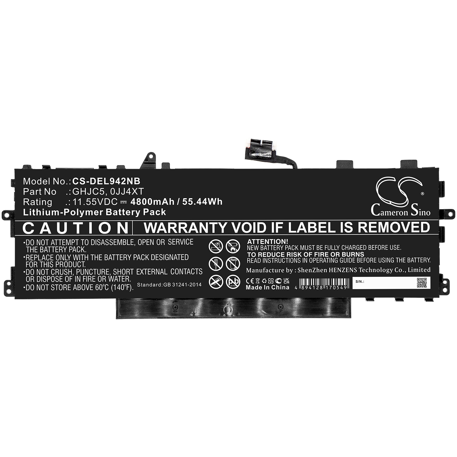 Batteri till Notebook, Bärbar dator för DELL Latitude 9420 2-in-1