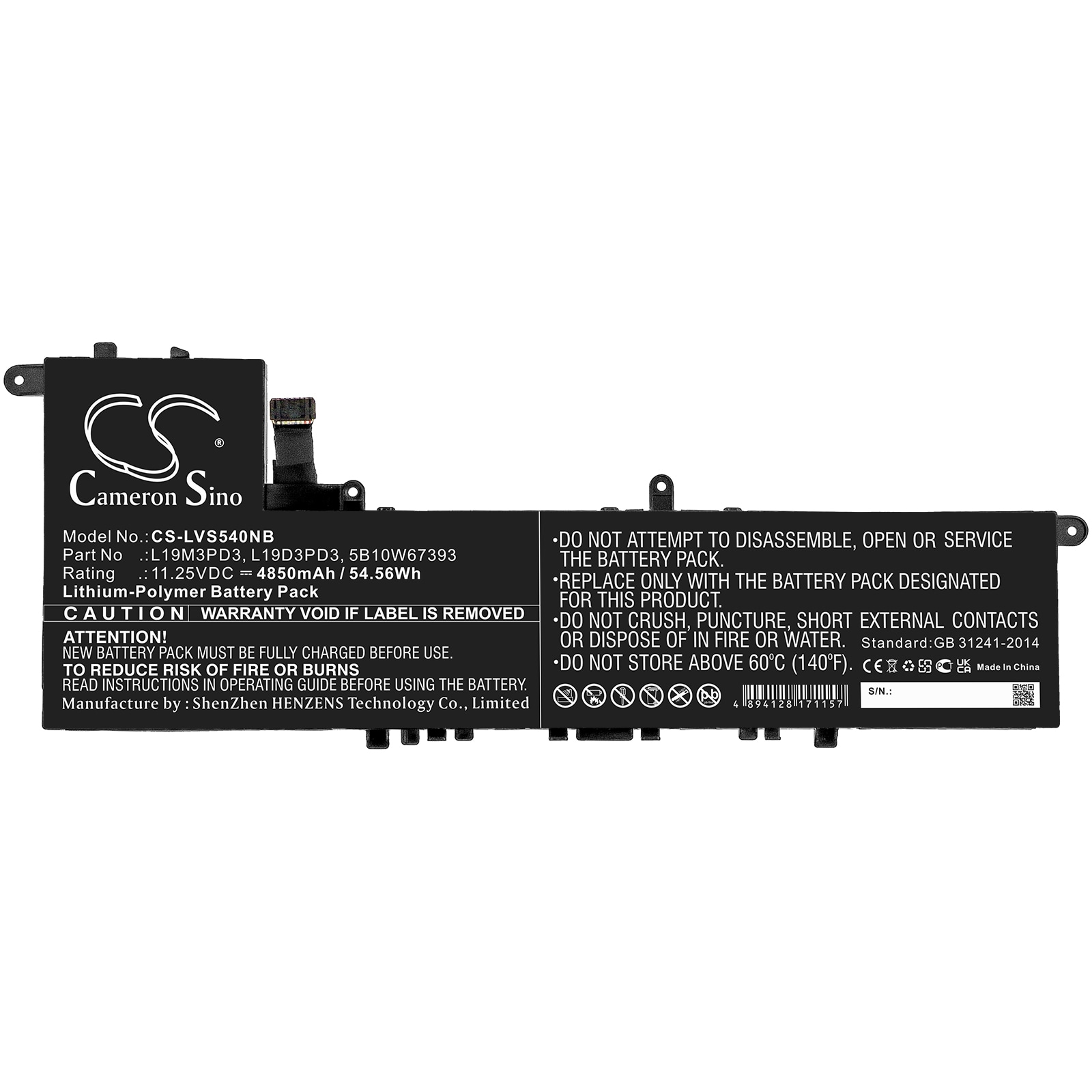 Batteri till Notebook, Bärbar dator för Lenovo xiaoxin Pro13 2020, IdeaPad S540 13ARE m.fl.
