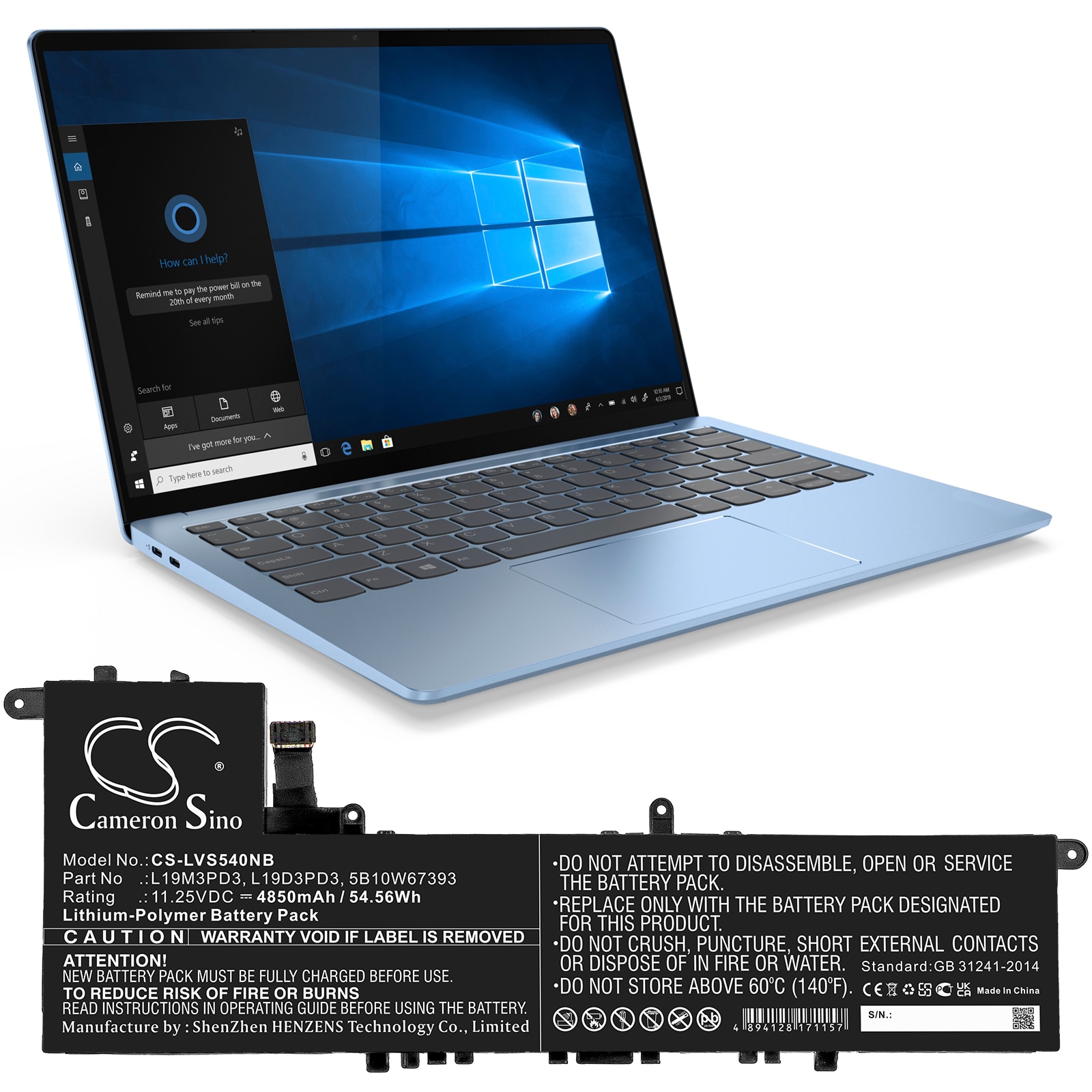 Batteri till Notebook, Bärbar dator för Lenovo xiaoxin Pro13 2020, IdeaPad S540 13ARE m.fl.