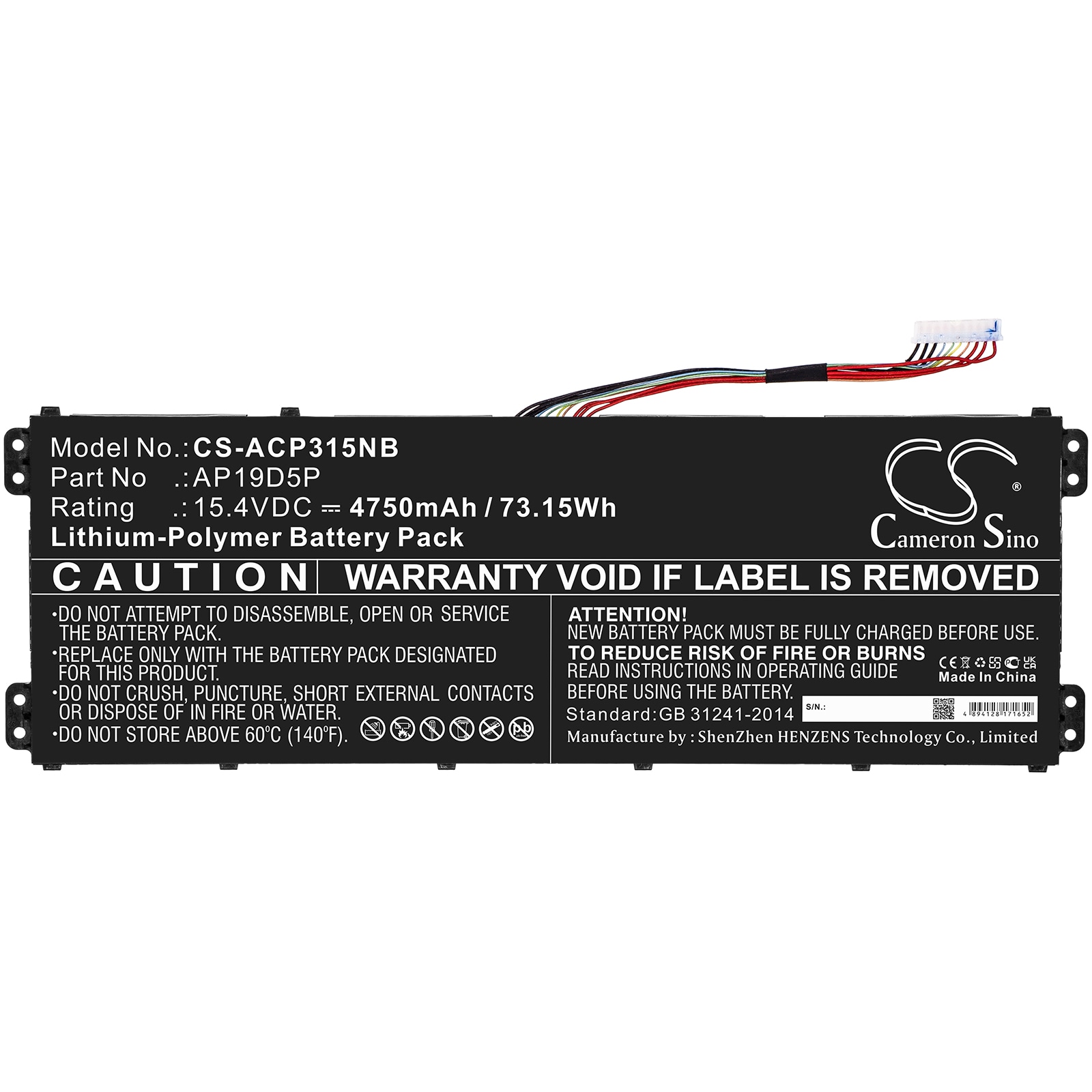 Batteri till Notebook, Bärbar dator för Acer Conceptd 3 Cn315-72g-70p5 m.fl.