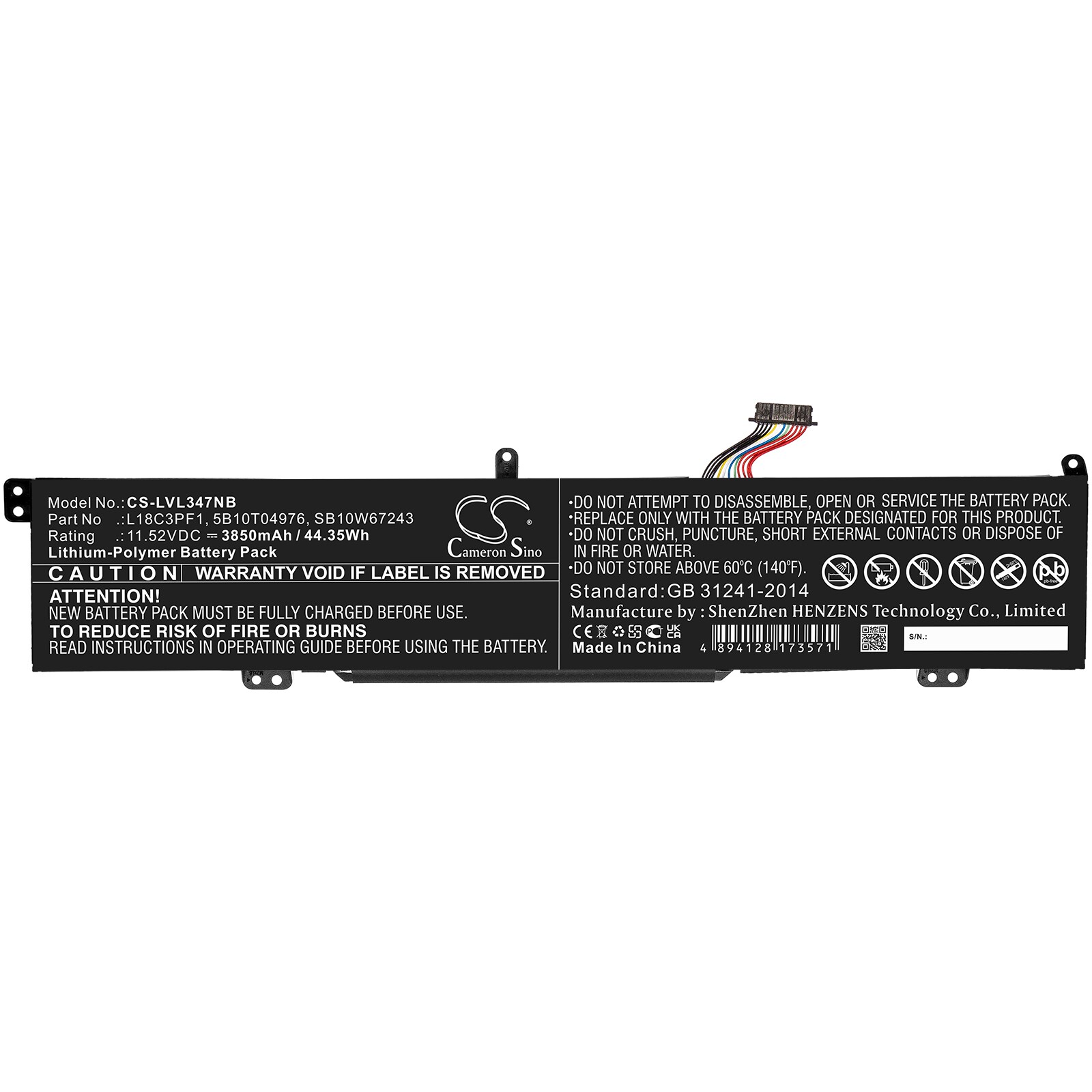 Batteri till Notebook, Bärbar dator för Lenovo Ideapad L340 17 Gaming m.fl.