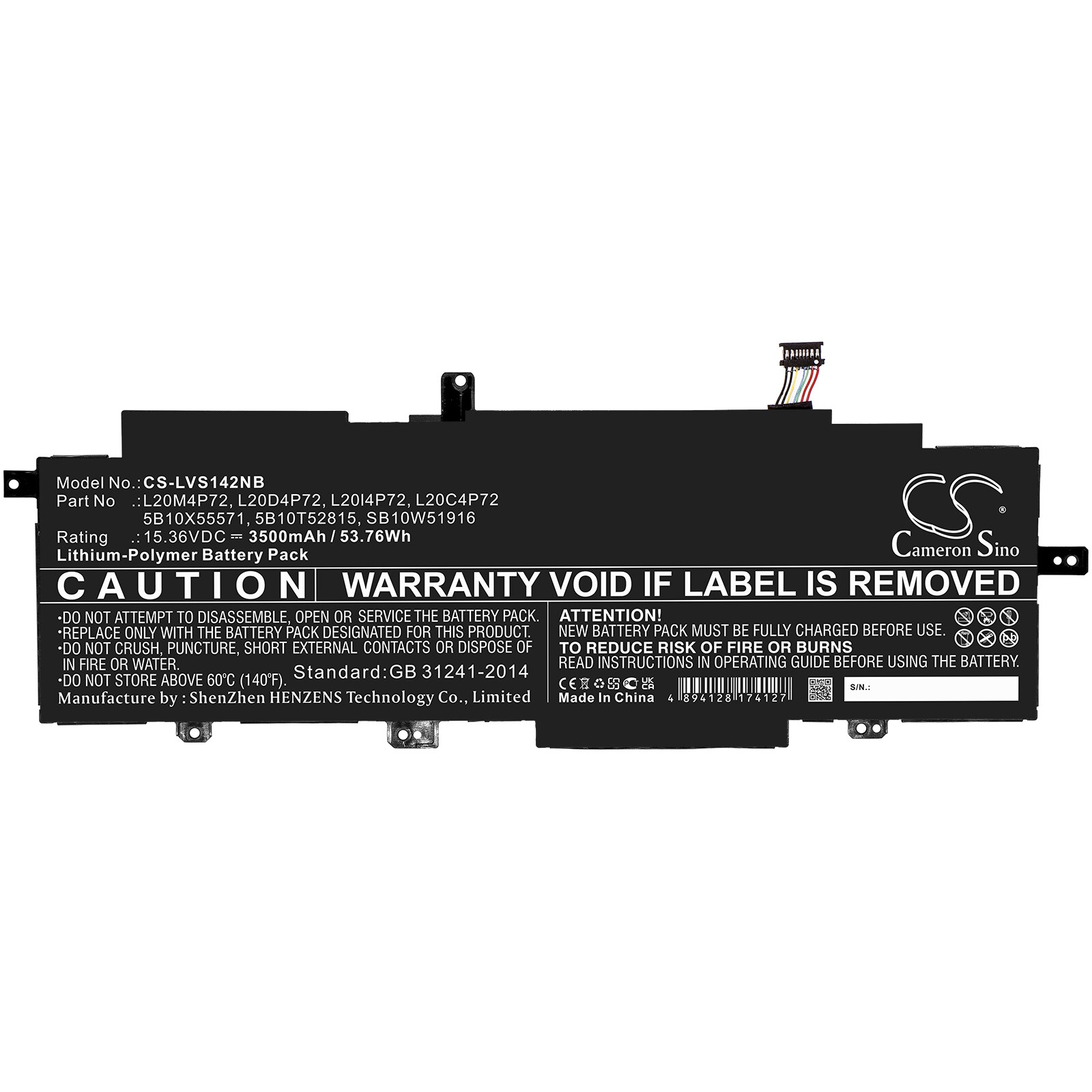 Batteri till Notebook, Bärbar dator för Lenovo ThinkPad T14s Gen 2, TP00130A m.fl.