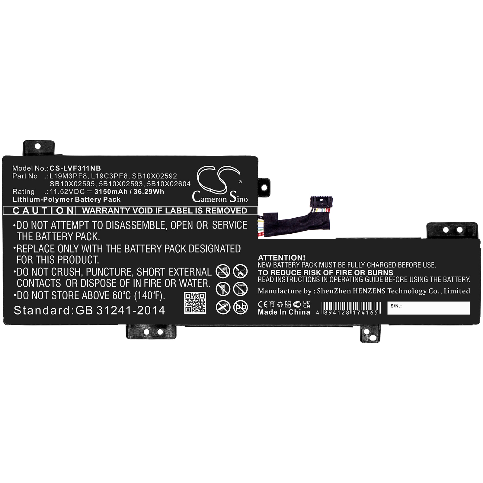 Batteri till Notebook, Bärbar dator för Lenovo IdeaPad Flex 3 11IGL05 m.fl.