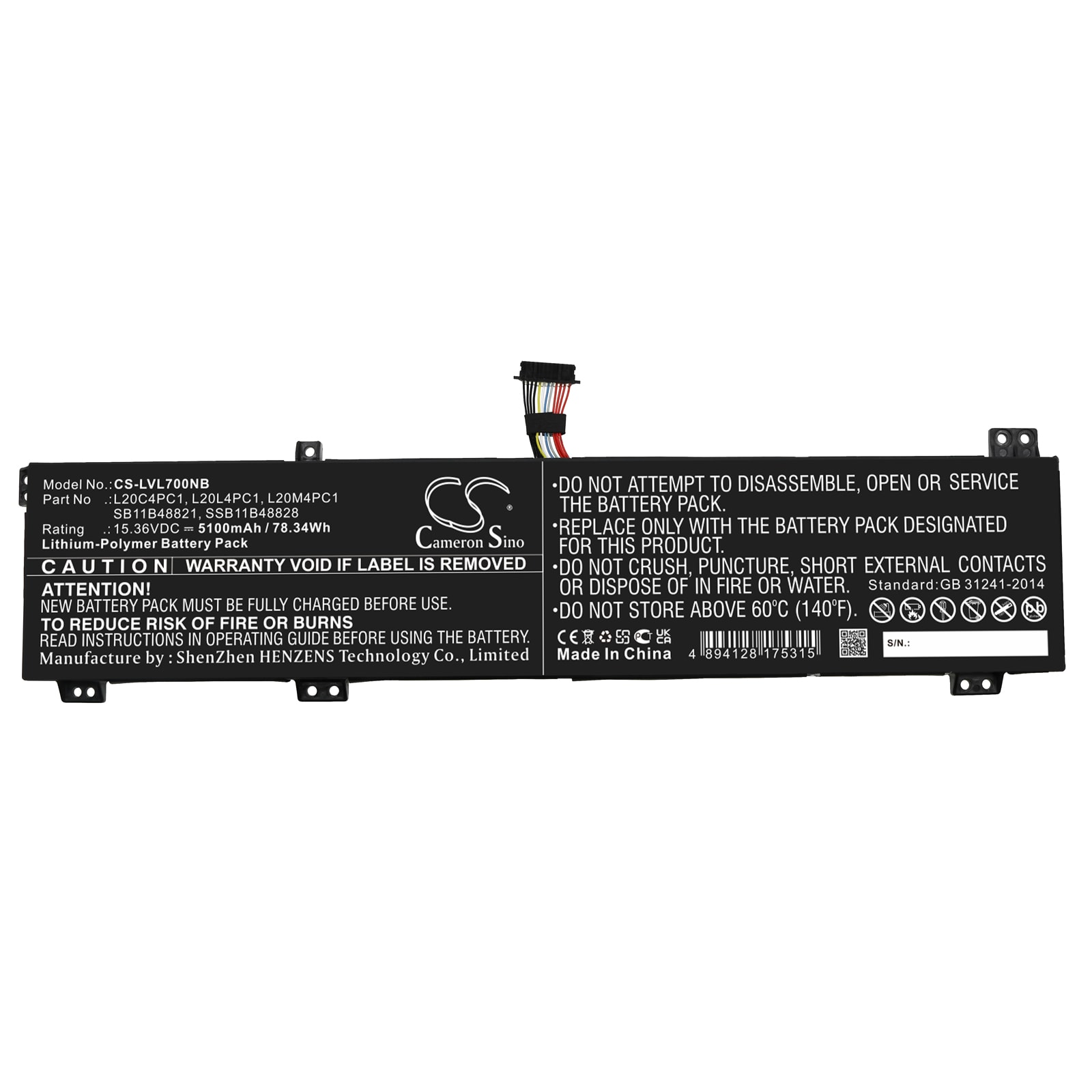 Batteri till Notebook, Bärbar dator för Lenovo Legion 7 16ACHg6 82N6005WMB m.fl.