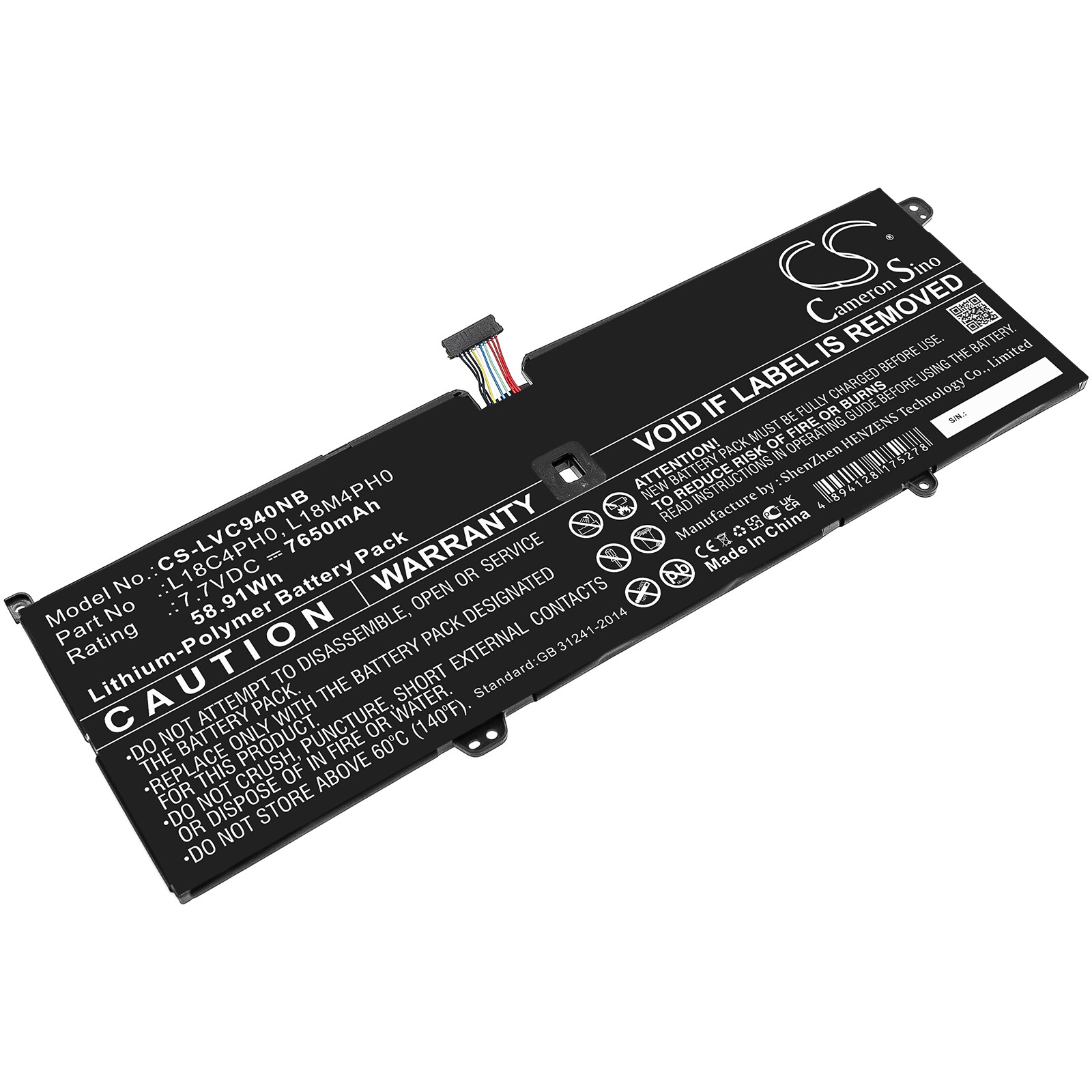 Batteri till Notebook, Bärbar dator för Lenovo Yoga C940-14IIL 81Q90019JP m.fl.