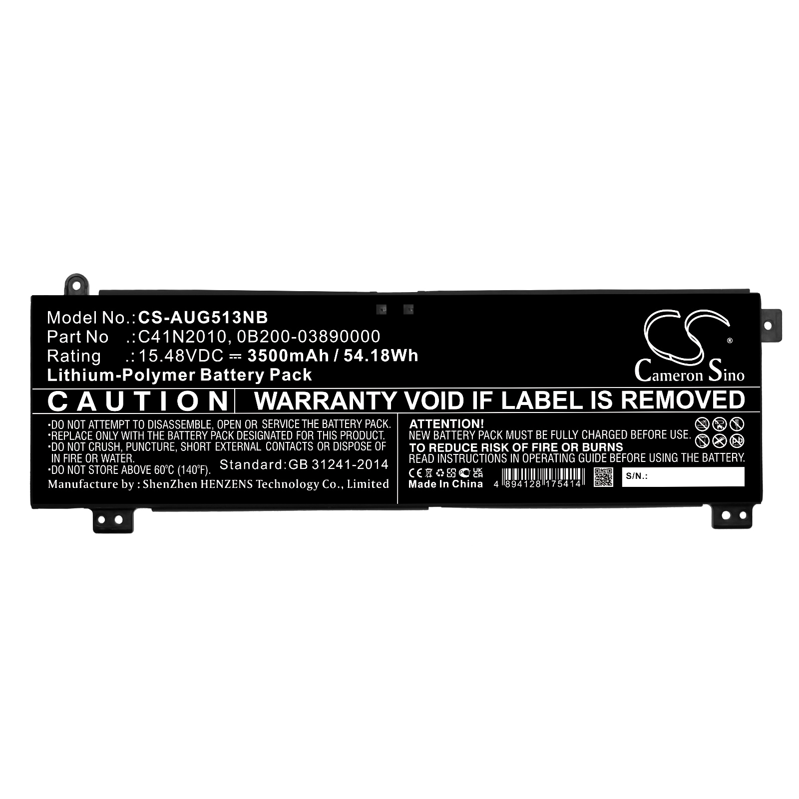 Batteri till Notebook, Bärbar dator för Asus ROG Strix G15 G513IH-HN006 m.fl.