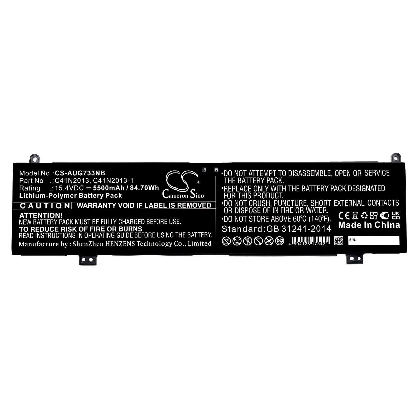 Batteri till Notebook, Bärbar dator för Asus ROG Strix SCAR 17 G733QR-HG061T m.fl.