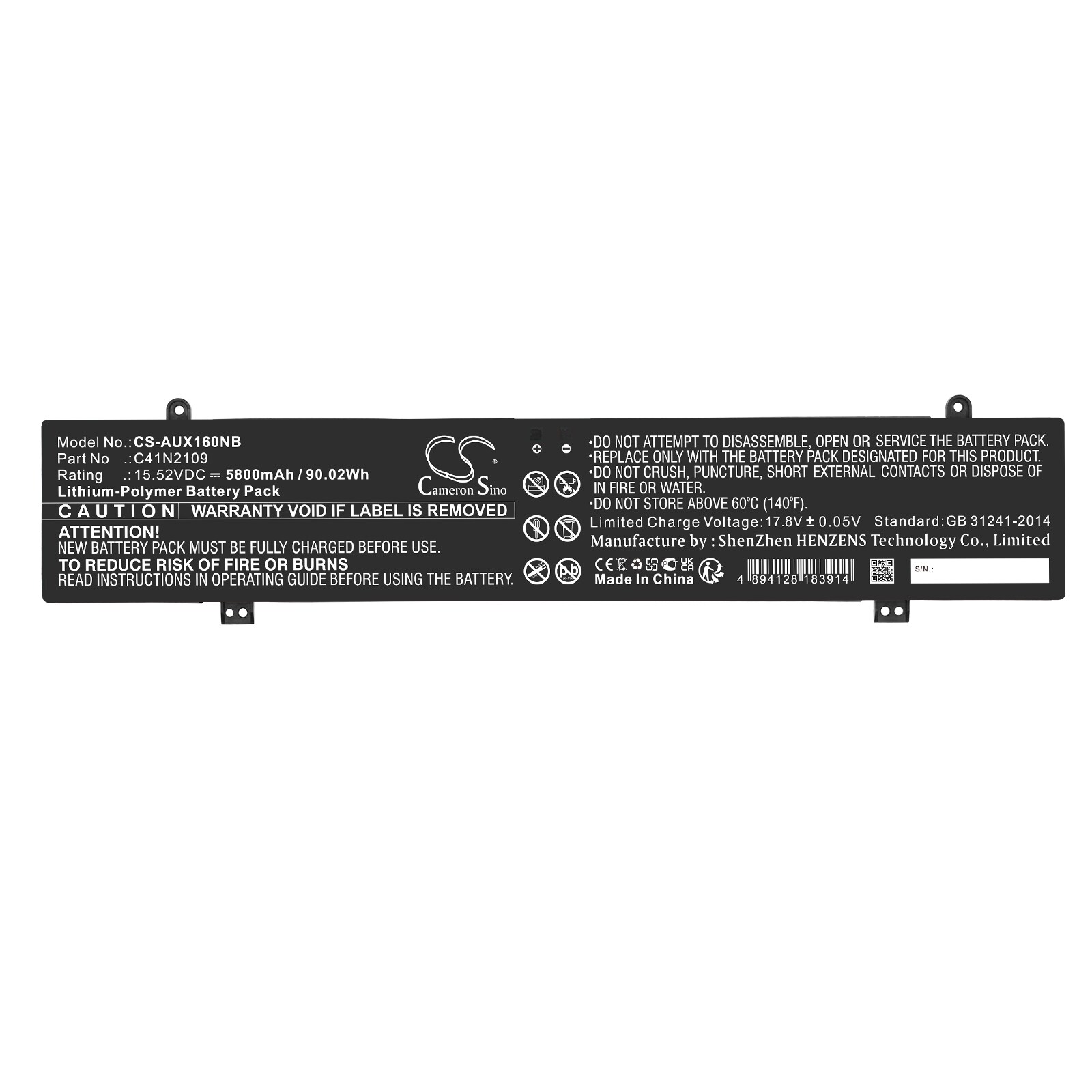Batteri till Notebook, Bärbar dator för Asus ROG Flow X16 GV601RE-M5057X, NR2203RM m.fl.