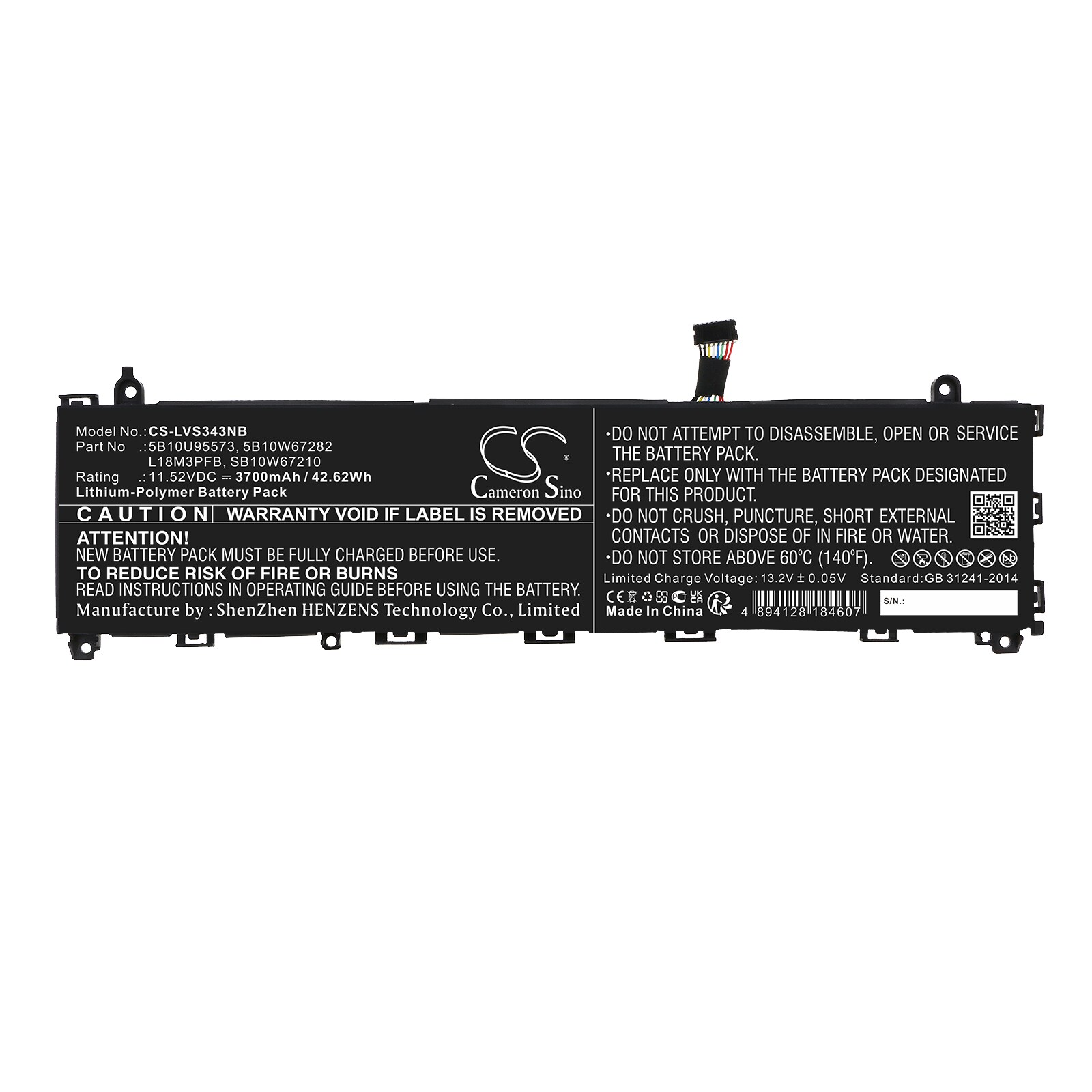 Batteri till Notebook, Bärbar dator för Lenovo IdeaPad S340-13IML m.fl.