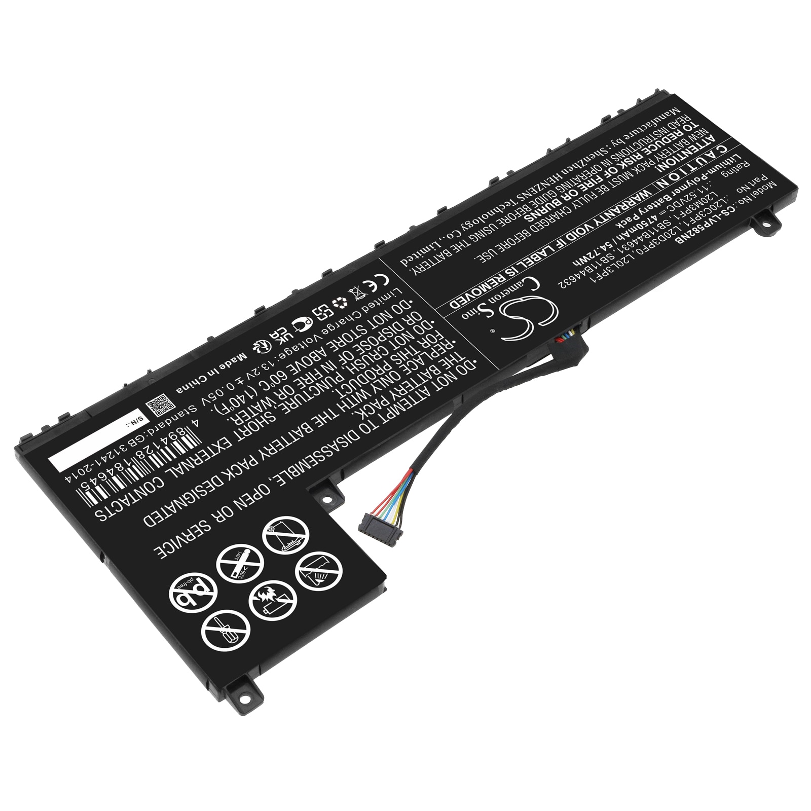 Batteri till Notebook, Bärbar dator för Lenovo IdeaPad 5 Pro 14ITL6-82L30004MX m.fl.