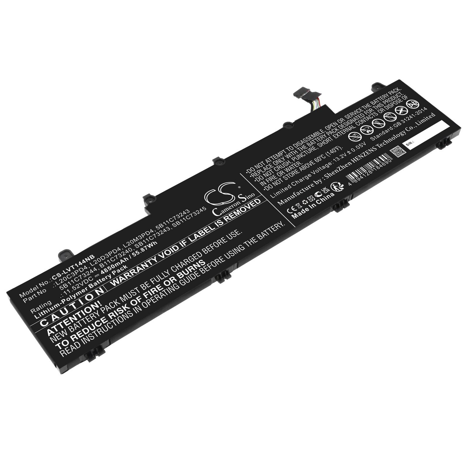 Batteri till Notebook, Bärbar dator för Lenovo ThinkPad E14 Gen 4(AMD)21EB0037GQ m.fl.