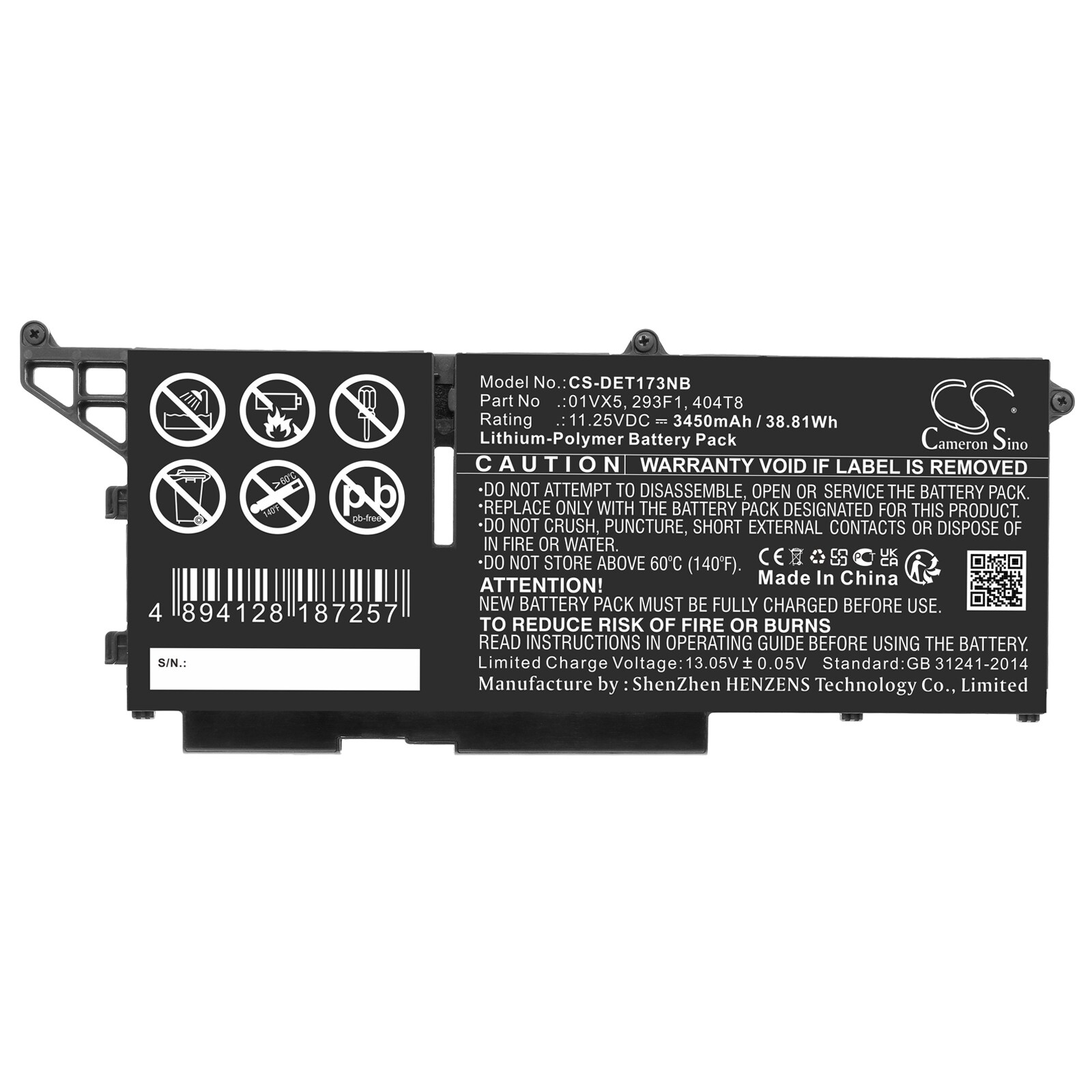 Batteri till Notebook, Bärbar dator för DELL Latitude 13 7330