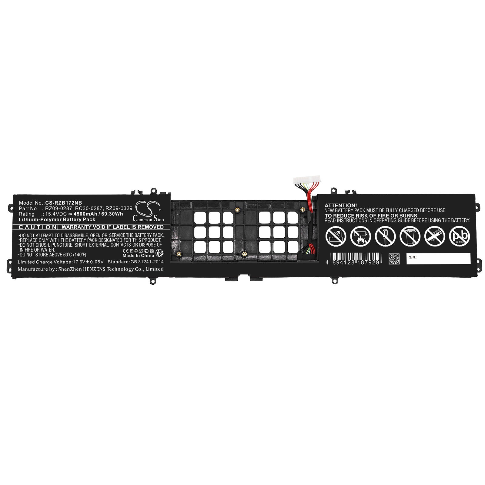 Batteri till Notebook, Bärbar dator för Razer Blade Pro 17 RTX 2080 Max Q m.fl.