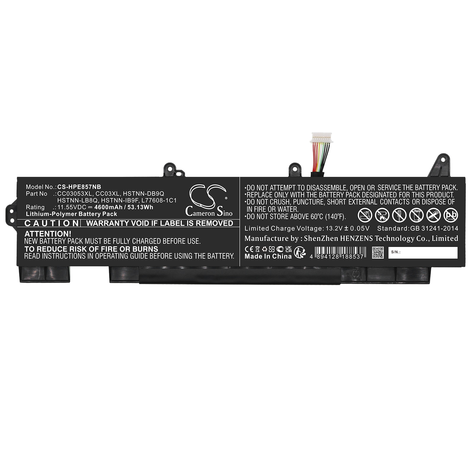 Batteri till Notebook, Bärbar dator för HP ZBook Firefly 15 G8 381M8Pa m.fl.