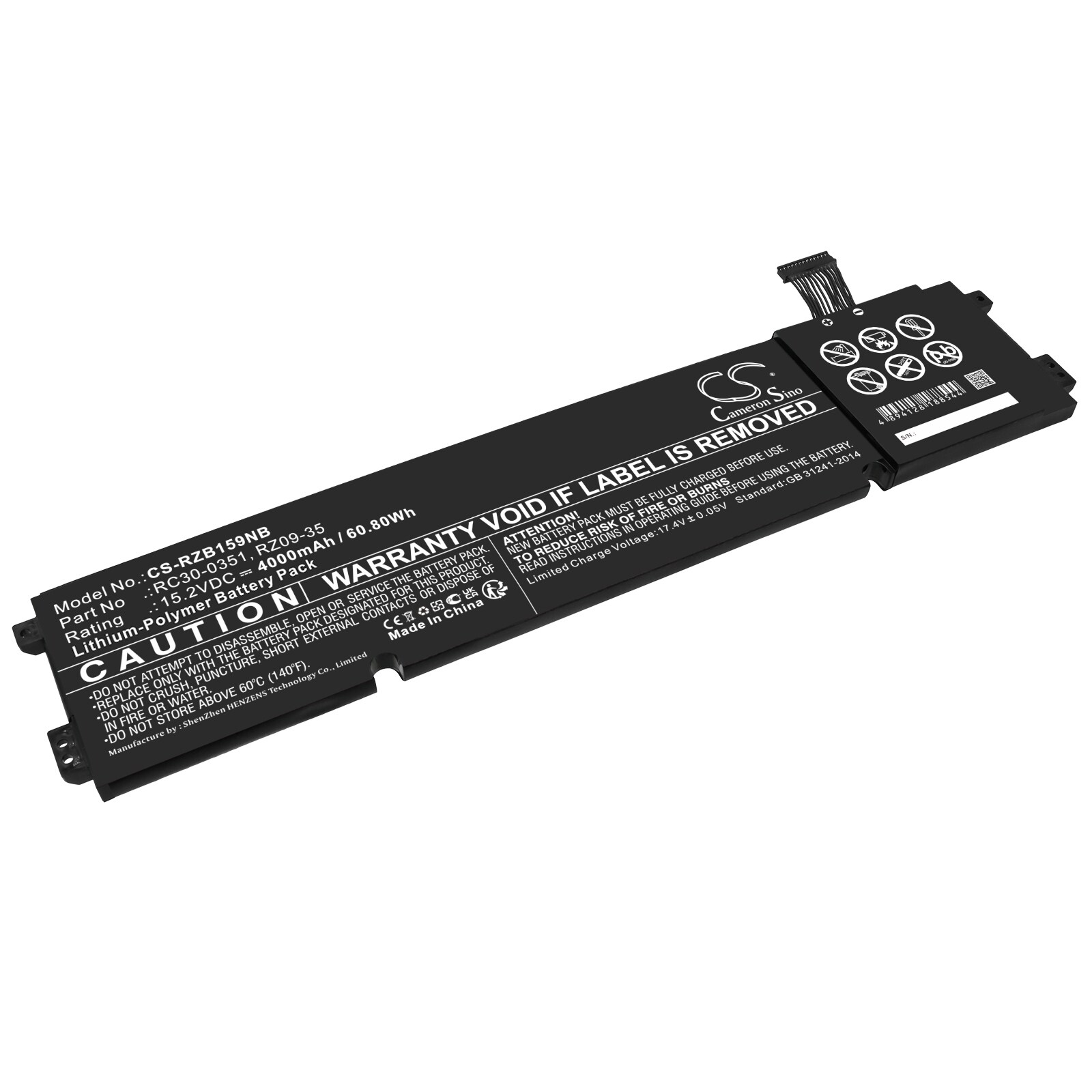 Batteri till Notebook, Bärbar dator för Razer Blade 15 Base, RZ09-0369x