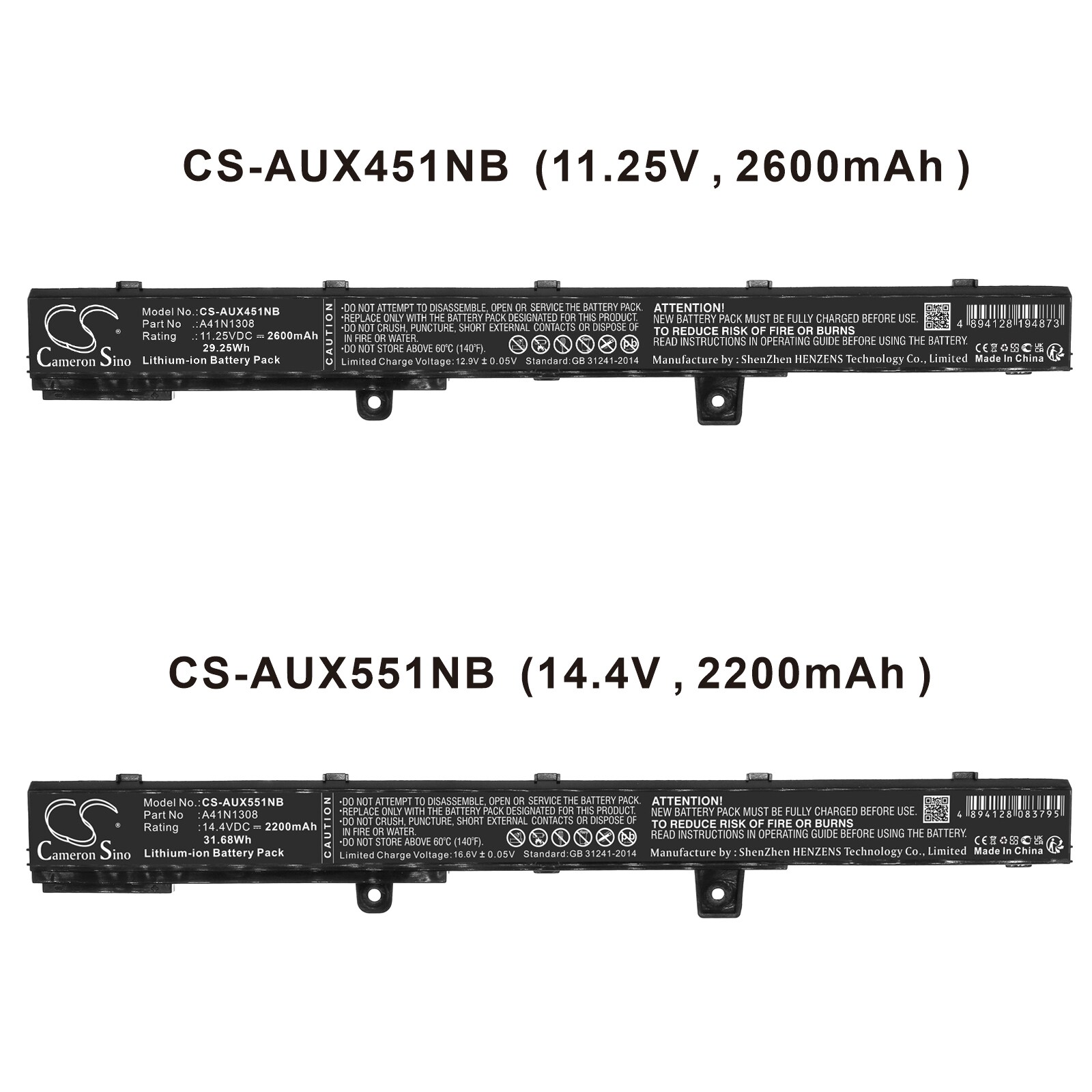 Batteri till Notebook, Bärbar dator för Asus X551C, X551CA, X551CA-0051A2117U m.fl.