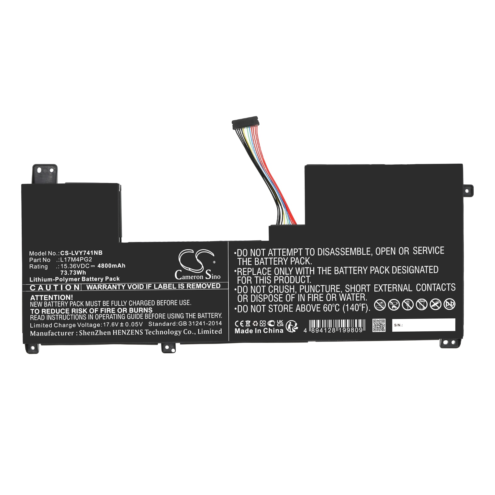 Batteri till Notebook, Bärbar dator för Lenovo Legion Y740-17ICHg 81HH000DRK m.fl.