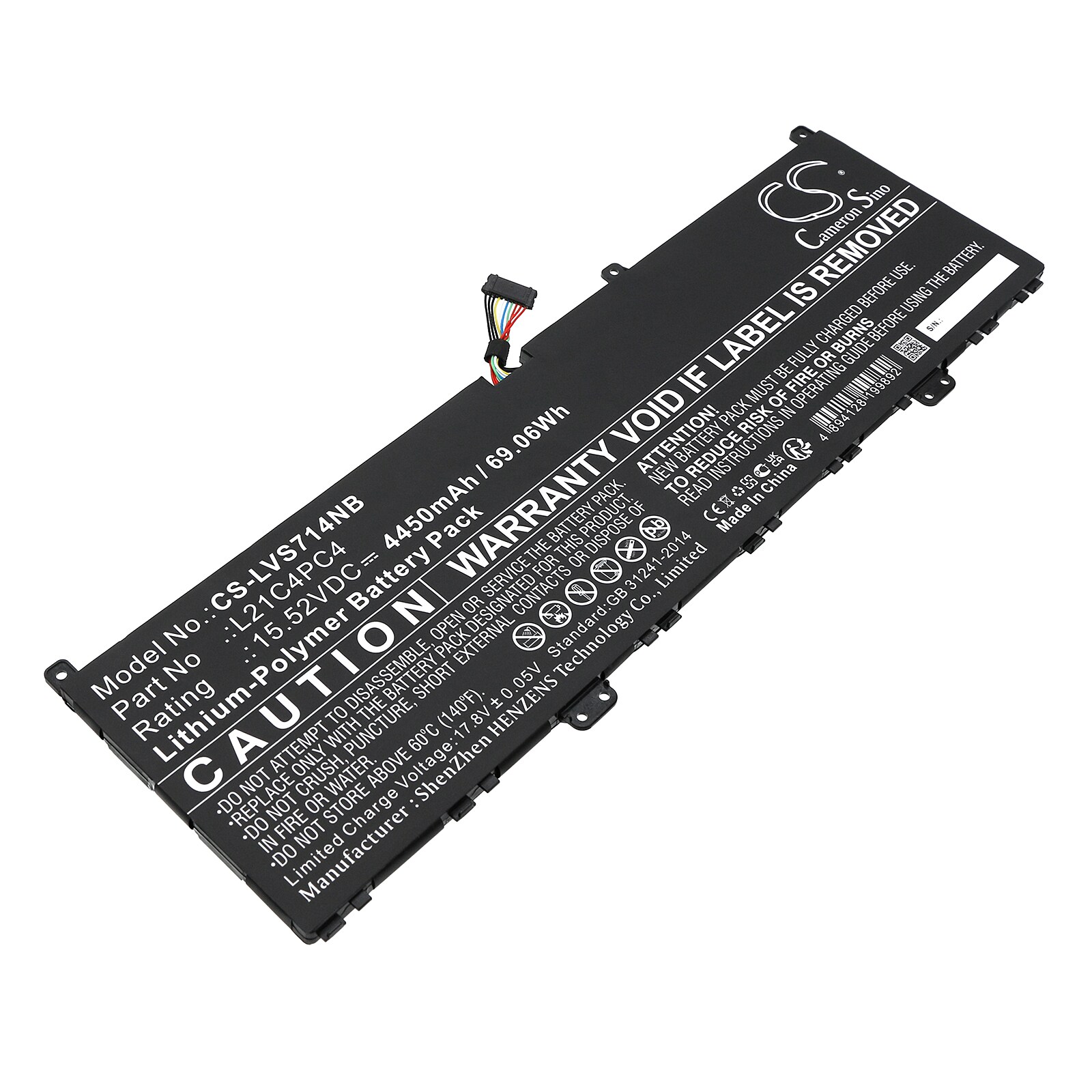 Batteri till Notebook, Bärbar dator för Lenovo Yoga Slim 7 ProX 14IAH7 82TK0076MX m.fl.